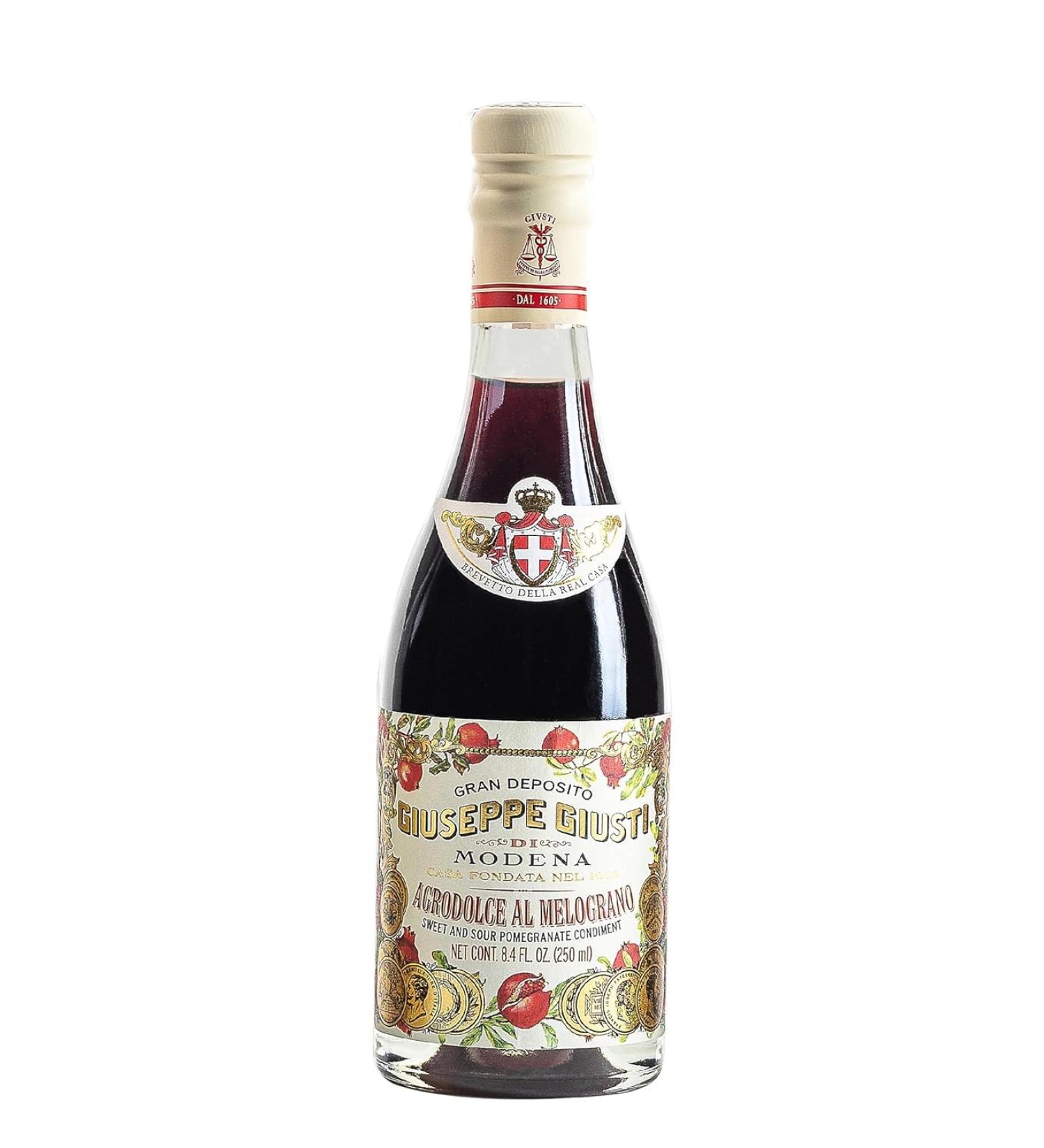  Giusti Pomegranate Sweet and Sour (Granatapfelessig) 250 ml - Buy Online on GoSupps.com
