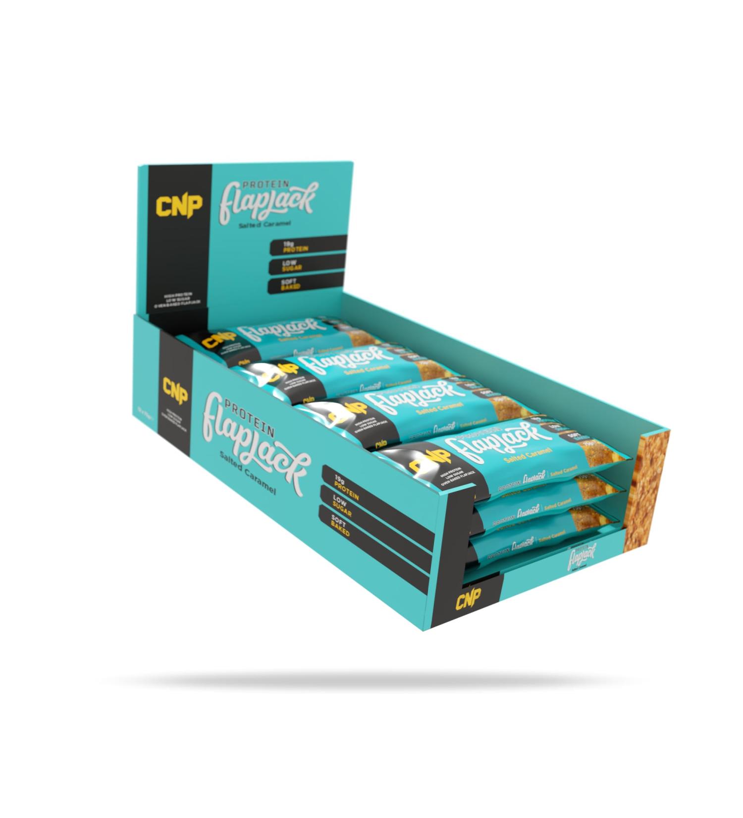 CNP Professional Whey Protein Flapjacks - Salted Caramel Flavor | 18g Protein, Low Carb | 12x75g Bars - Buy Online on GoSupps.com