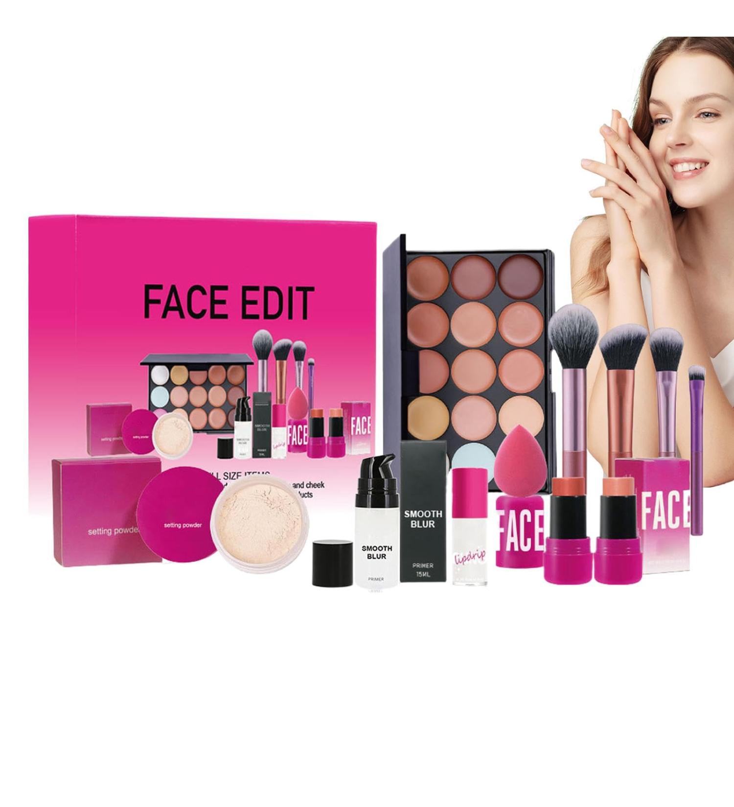 Face makeup face makeup for women makeup brushes eye shadow brush foundation longlasting loose powder complete makeup - Buy Online on GoSupps.com