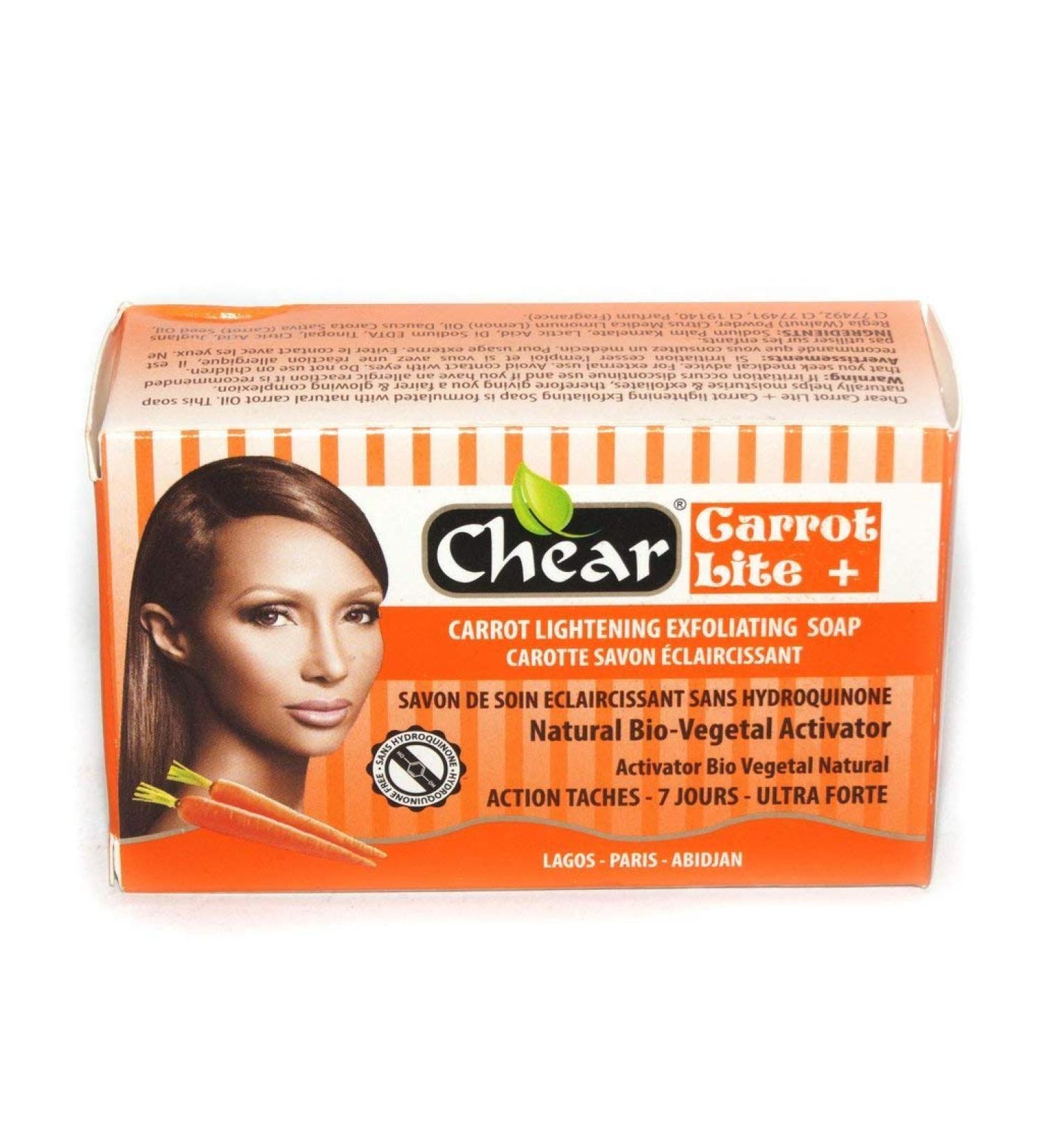Carrot Lite+ Skin Brightening Exfoliating Soap 150g - with natural bio vegetal activator