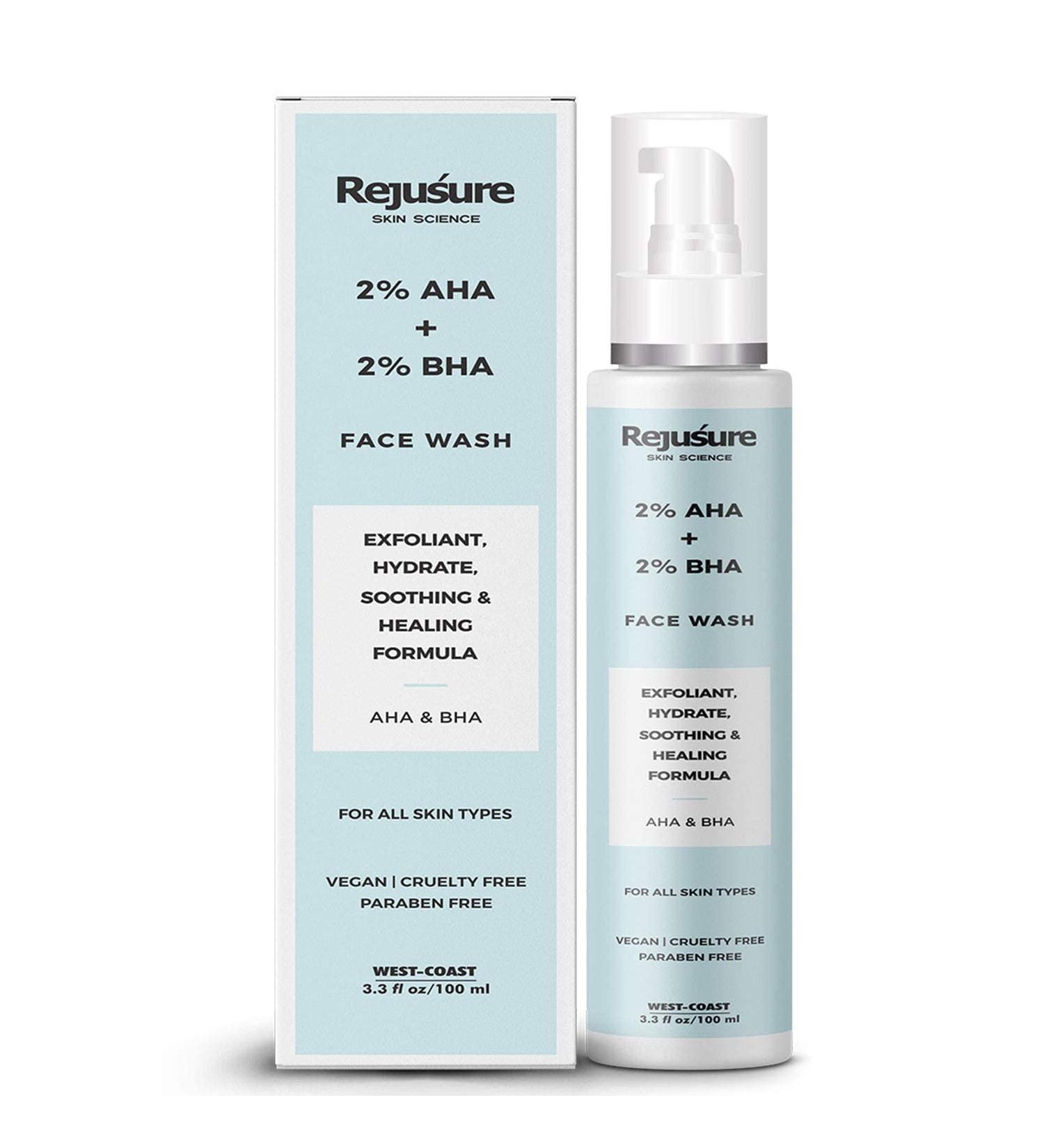 AHA 2% + BHA 2% Face Wash | Exfoliant & Hydrating Soothing Formula 100ml | International Shipping Available - Buy Online on GoSupps.com