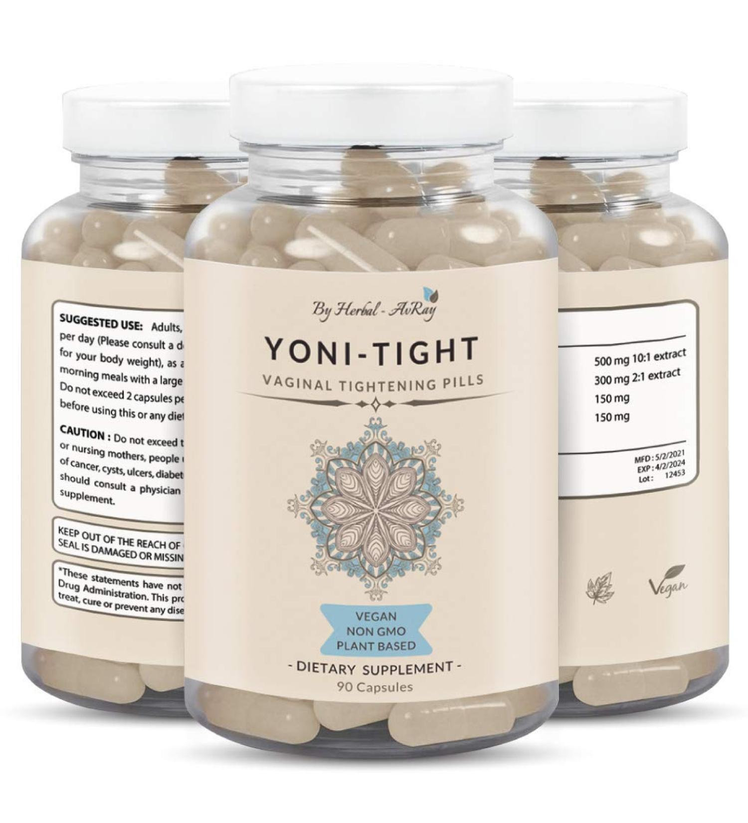 Yoni Tight Natural Vaginal Tightening Pills with Kacip Fatimah Extract - 90 Capsules - Buy Online on GoSupps.com