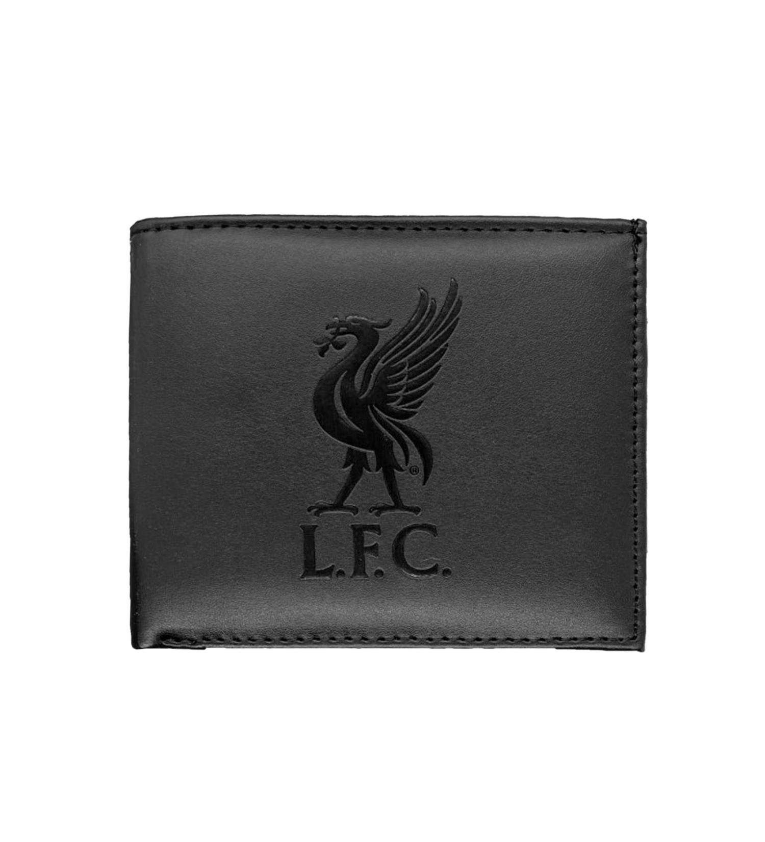 Liverpool FC Embossed Club Crest Wallet - Official Black Merchandise | 11 x 9.5 cm | International Shipping - Buy Online on GoSupps.com