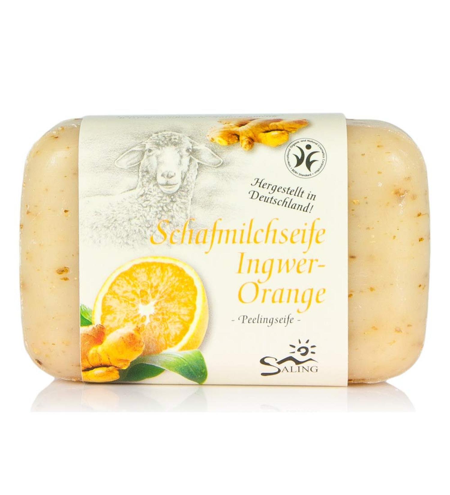 Sheep's milk soap - ginger-orange peeling - 100 g