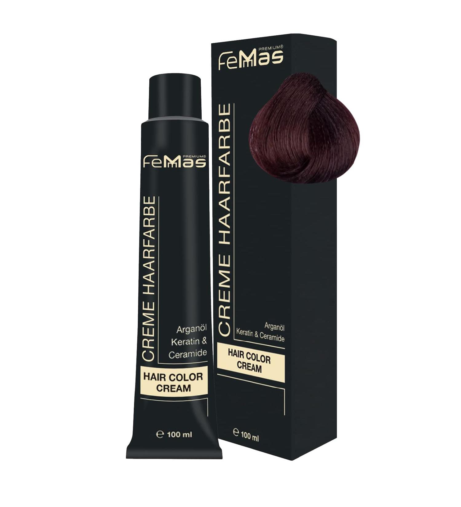 Buy Femma's Professional Hair Color Light Brown Copper 5.4 - Argan Oil & Keratin | Permanent Cream Tint 100ml - Radiant & Durable Results - Buy Online on GoSupps.com