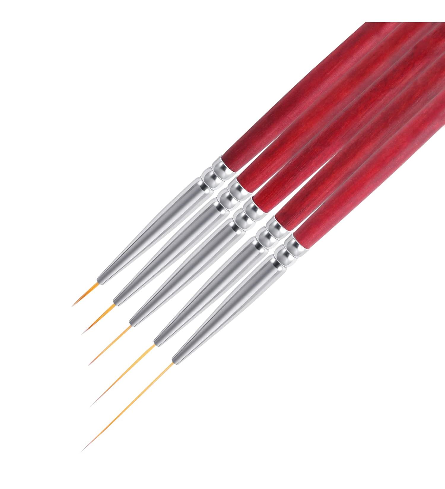 5-Piece Long Nail Art Liner Brushes Set for Painting and Drawing - Thin Detail Brush Pens in Various Sizes - Buy Online on GoSupps.com