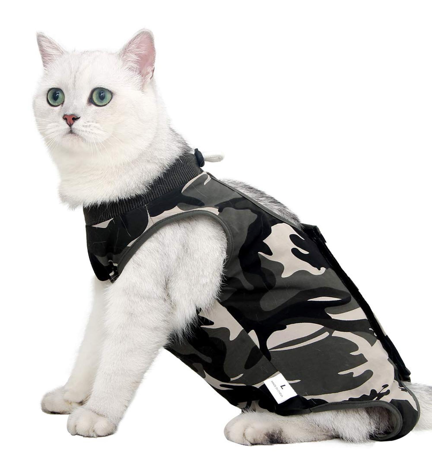 Lianzimau Katzenbody - Anti-Licking Post-Op Pet Clothing for Cats & Dogs | Soft Indoor Camouflage E-Collar Alternative (M 1-Pack) - Buy Online on GoSupps.com