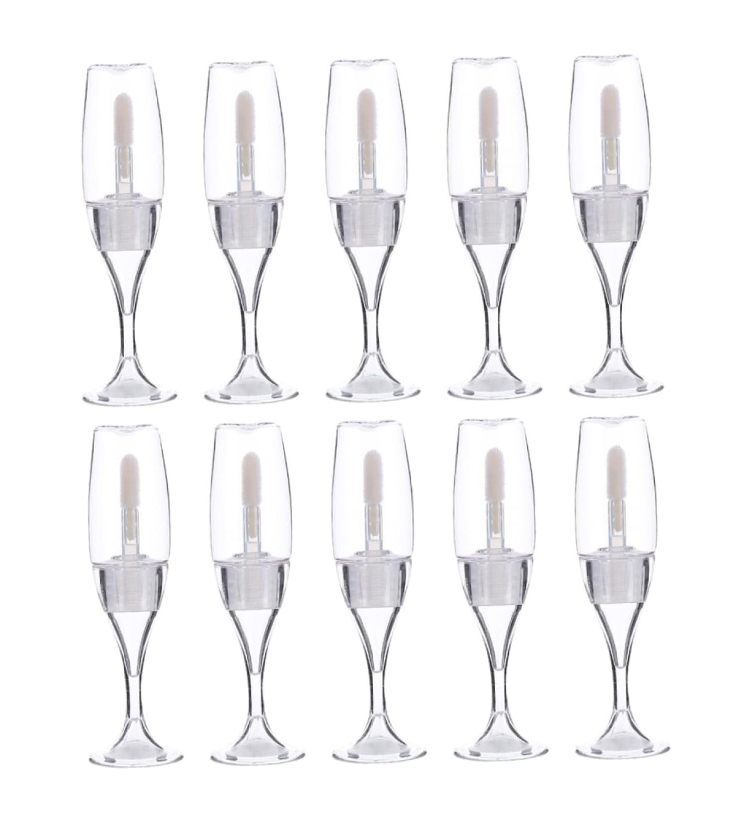  Ipetboom Ipetboom 10 Pieces Empty Boxwood Wine Glass Lip Glaze Refillable Lip Balm Lipstick Holder Lip Balm Containers Lipstick Packaging Clear Lip Gloss Lip Gloss DIY Tubes - Buy Online on GoSupps.com