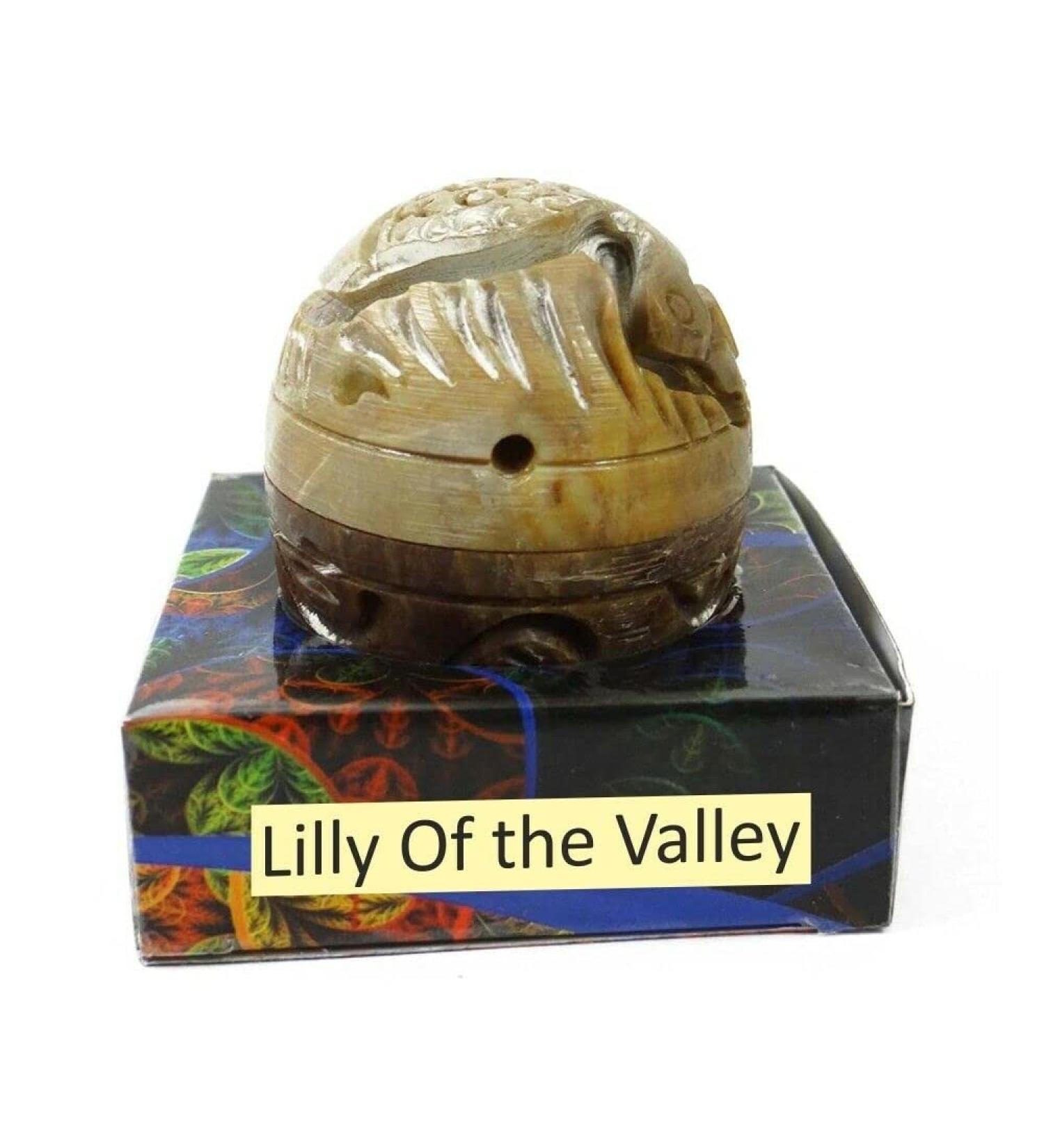 Stone Jar Lilly Of The Valley Solid Perfume Long Lasting Body Fragrance In Large Hand Carved- 8 gm (Pack Of 1)
