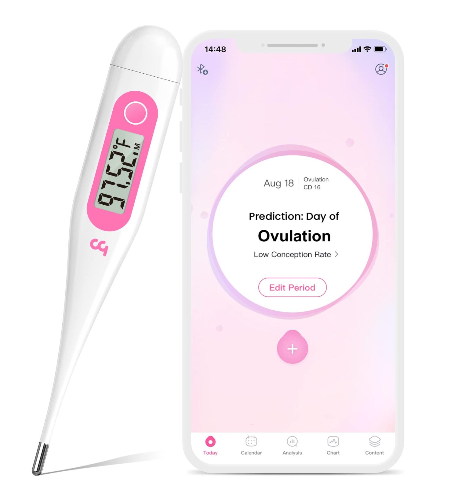 Digital Basal Thermometer - Accurate Baby Fever Thermometer - High-Precision Oral Thermometer for Pregnancy & Natural Family Planning - Buy Online on GoSupps.com