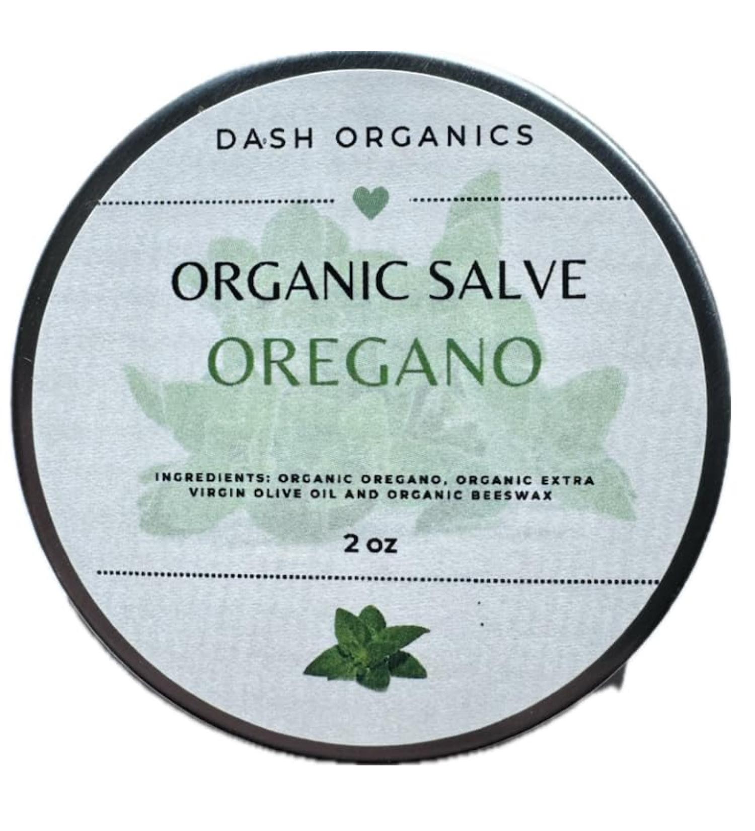 DASH ORGANICS Organic Oregano Salve | Natural Herbal Balm for Dry Skin | Unscented | 2oz
