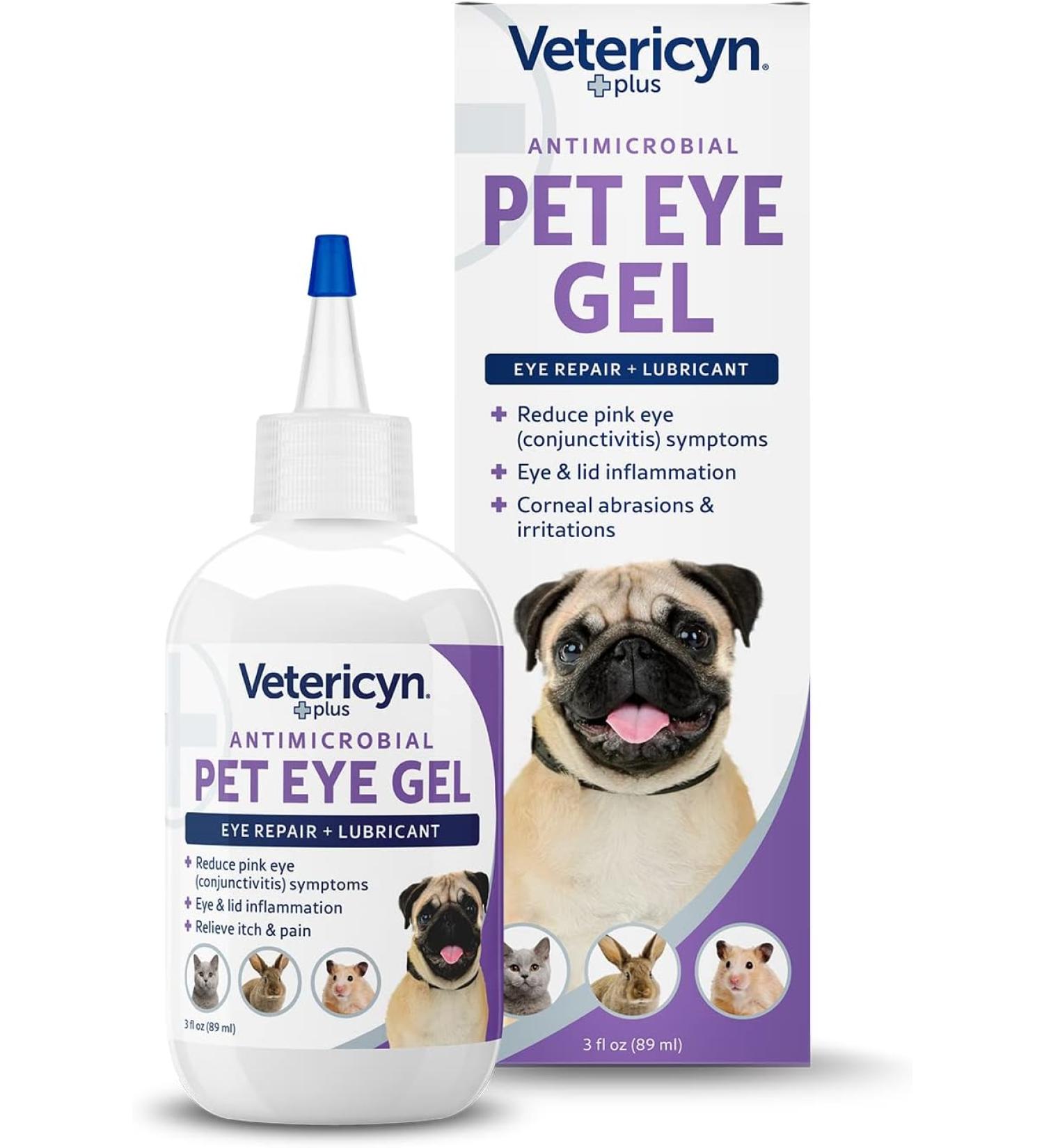 Vetericyn Plus Pet Eye Gel Dog and Cat Eye Ointment Alternative to Lubricate and Relieve Eye Irritations and Abrasions - 3 Oz - Buy Online on GoSupps.com