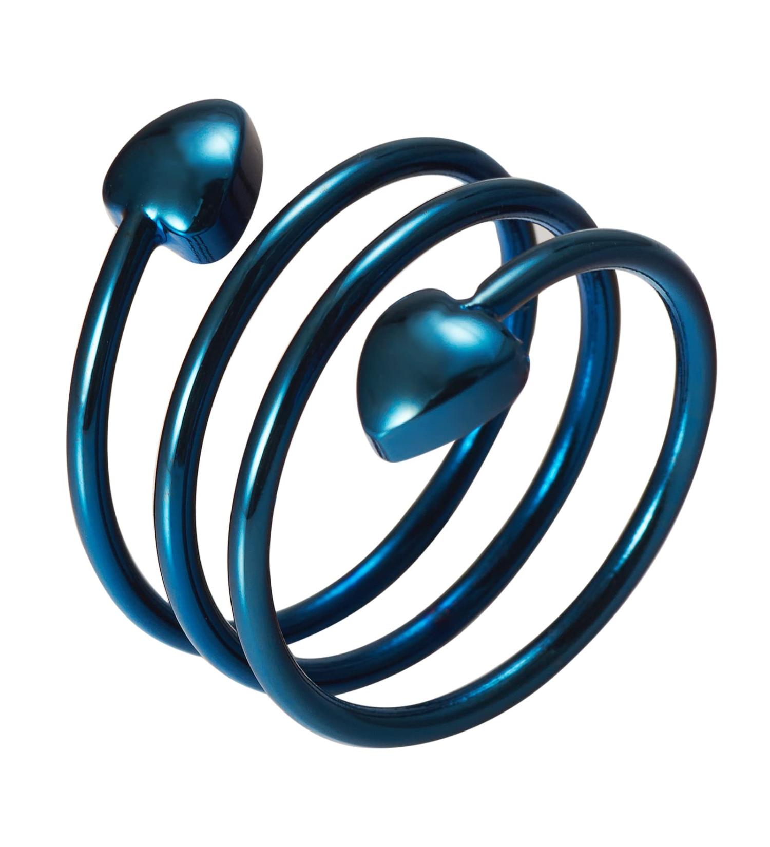 Magnetic field women's copper ring pure copper heart shaped women's ring Blue - Buy Online on GoSupps.com