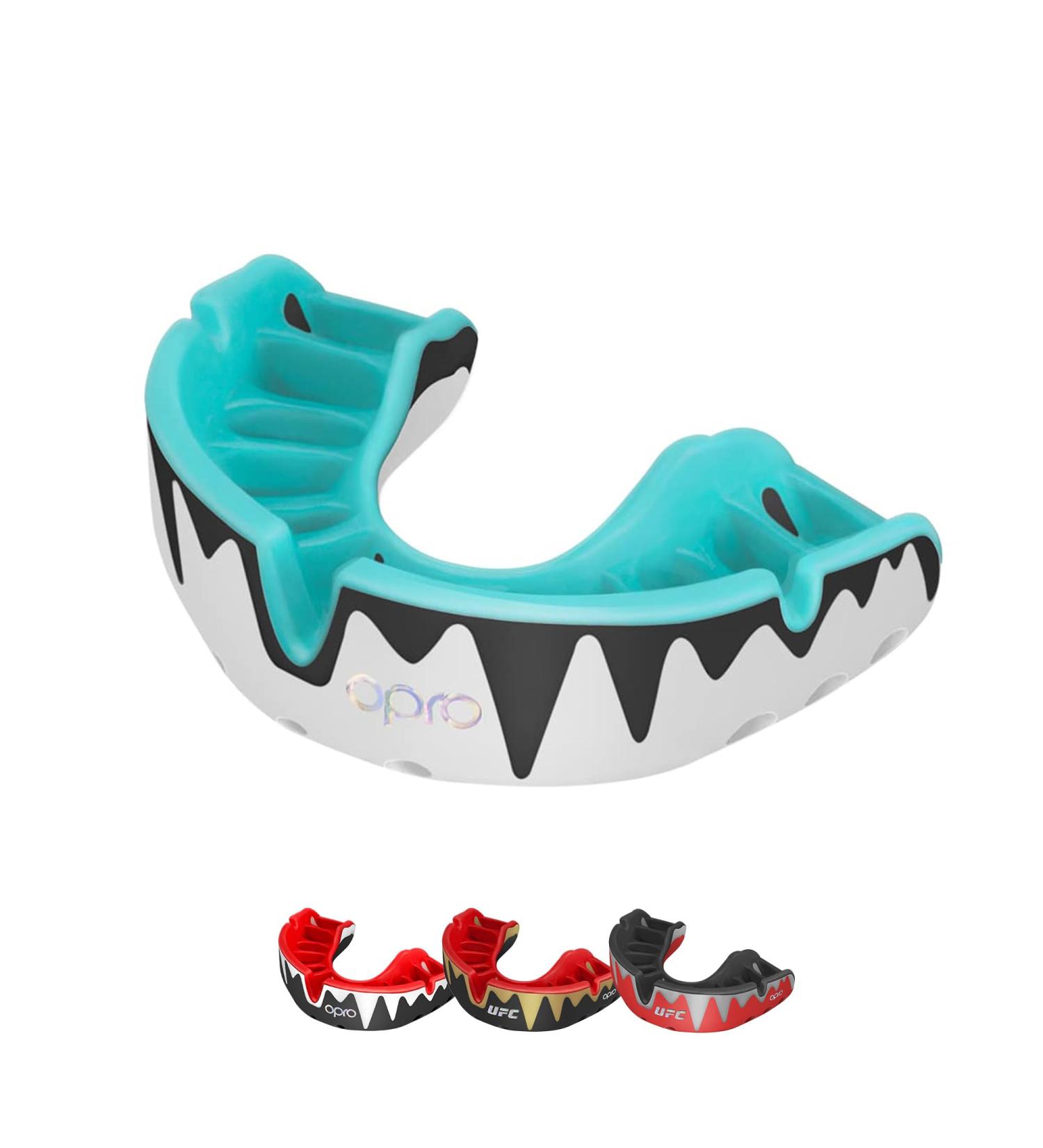 OPRO Platinum Level Mundsprung adults and adolescents with revolutionary adaptation technology for boxing martial arts and contact sports white/black/mint