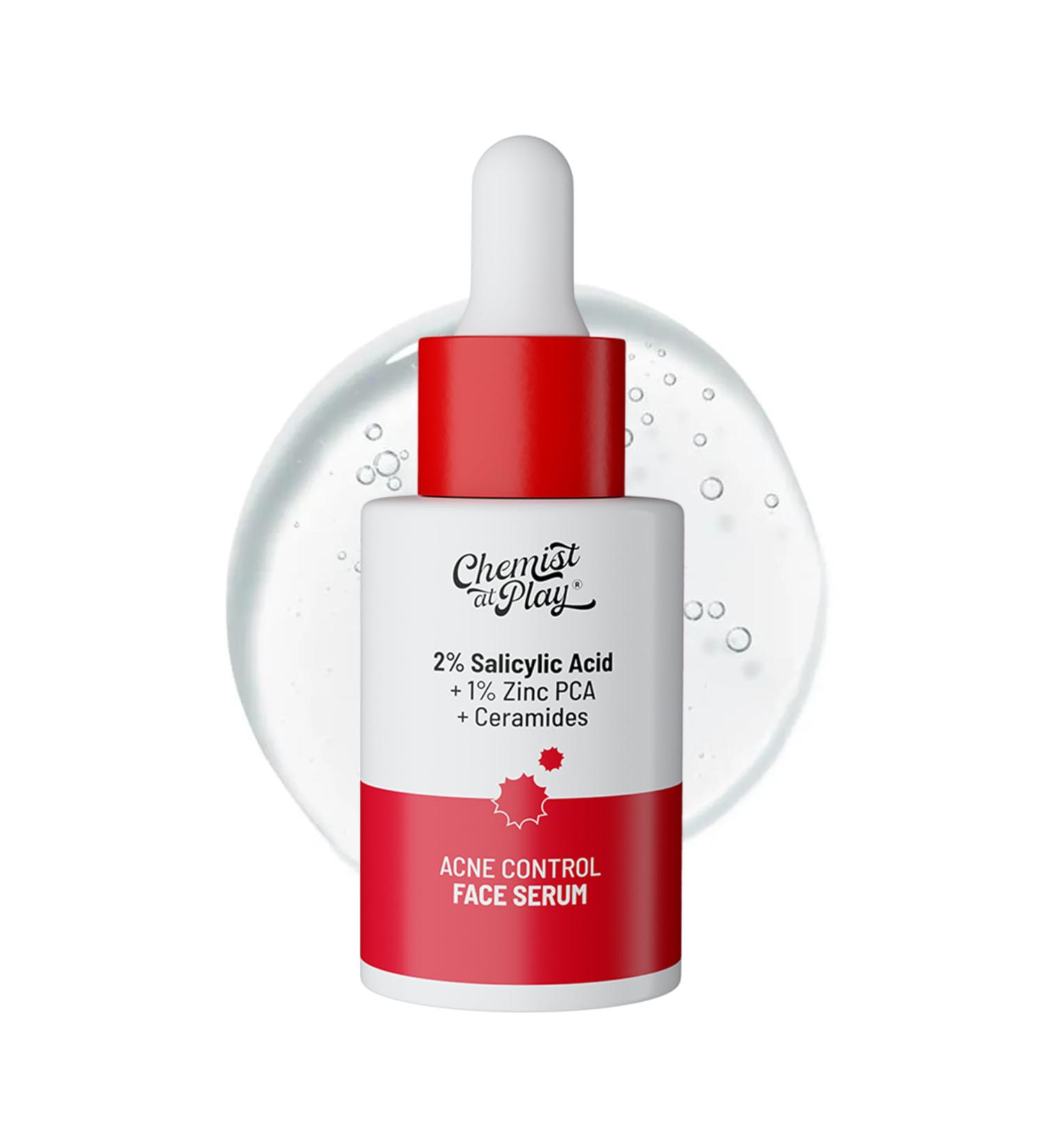 Chemist At Play 2% Salicylic Acid Face Serum | Treats Active Acne | Controls Excess Oil | Fades Acne Marks | Improves Skin Texture | 30ml Salicylic Acid 30ml - Buy Online on GoSupps.com