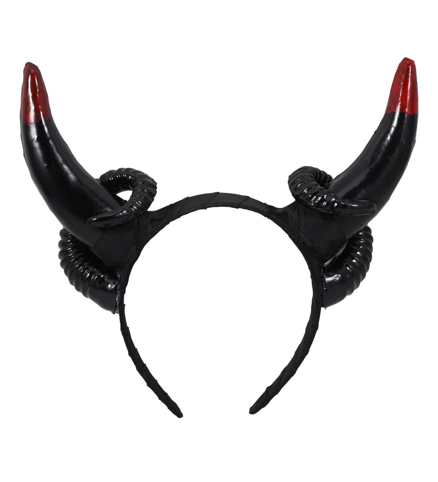 Cabilock Sheep Horns Headband Gothic Sheep Horn Hairbands Devil Horn Headband Animal Cartoon Show Headdress Photo Props for Fancy Dress Cosplay Costume - Buy Online on GoSupps.com