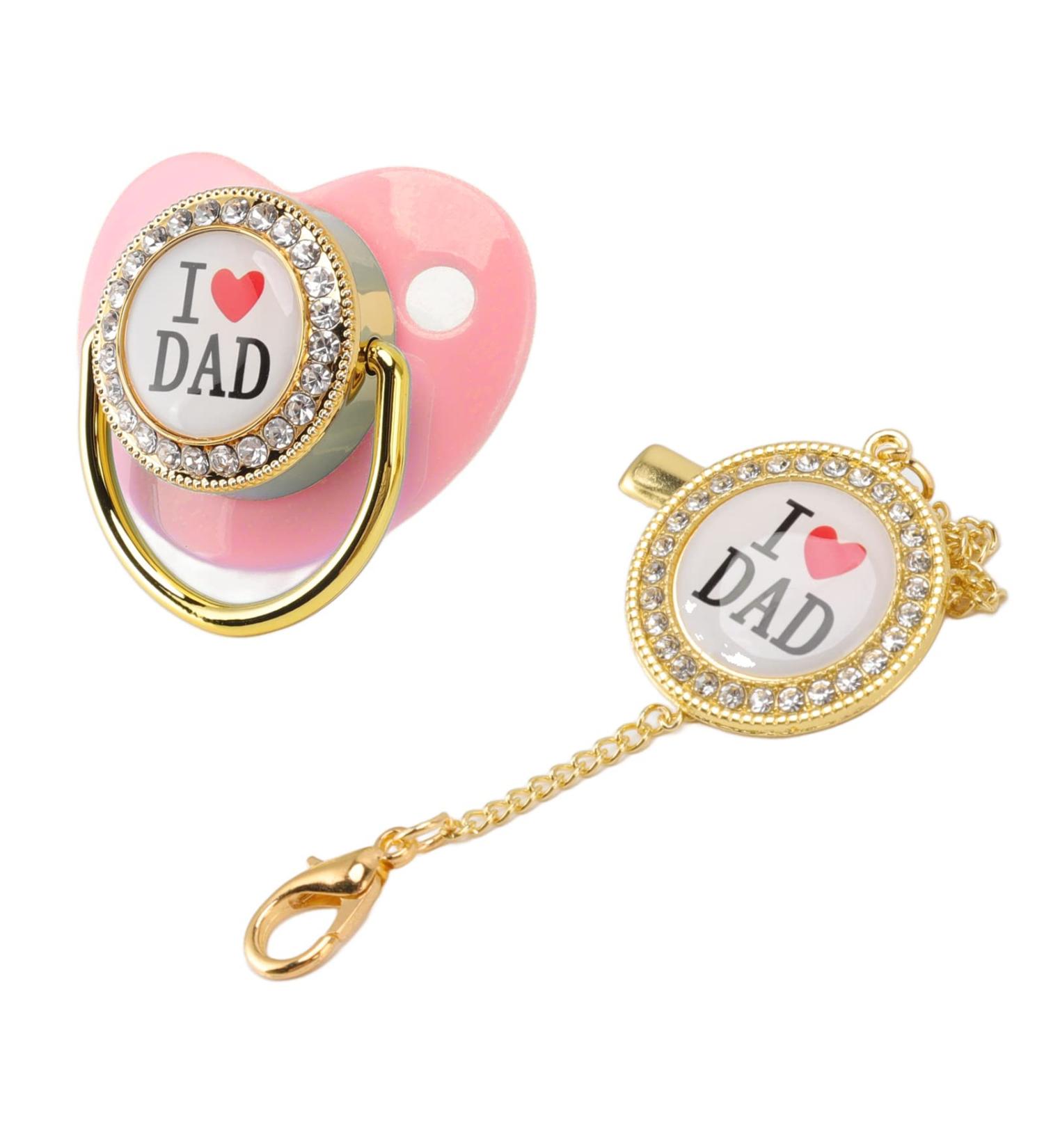 Alomejor Baby Pacifier - BPA Free Silicone Pacifier with Rhinestone Design for 6-18 Months (Pink) - Buy Online on GoSupps.com