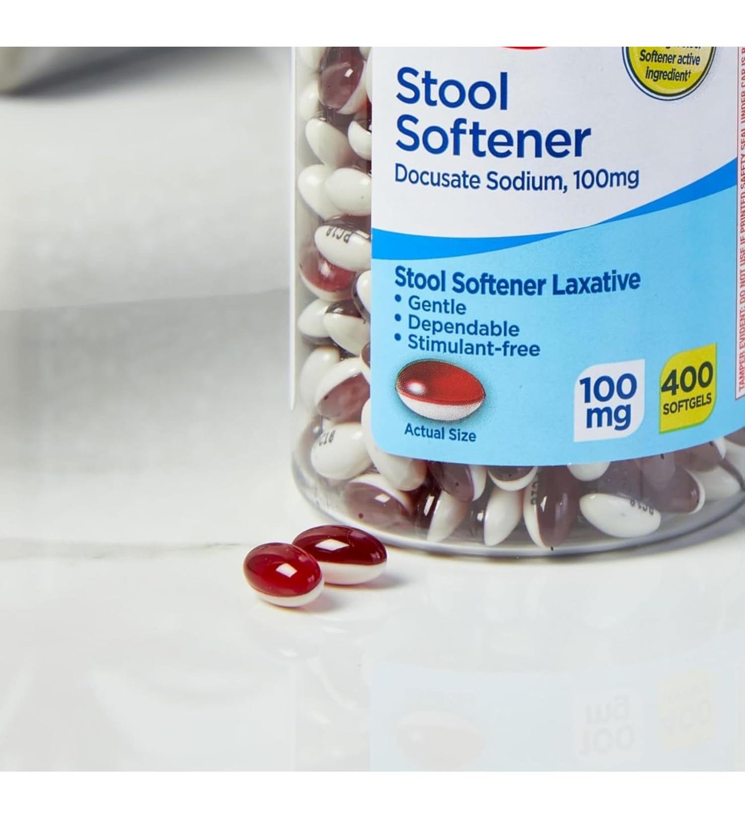 Gentle Stool Softener Capsules 100mg 400 Count for Consistent Bowel Aid - Equaatte + Create Sticker - Buy Online on GoSupps.com
