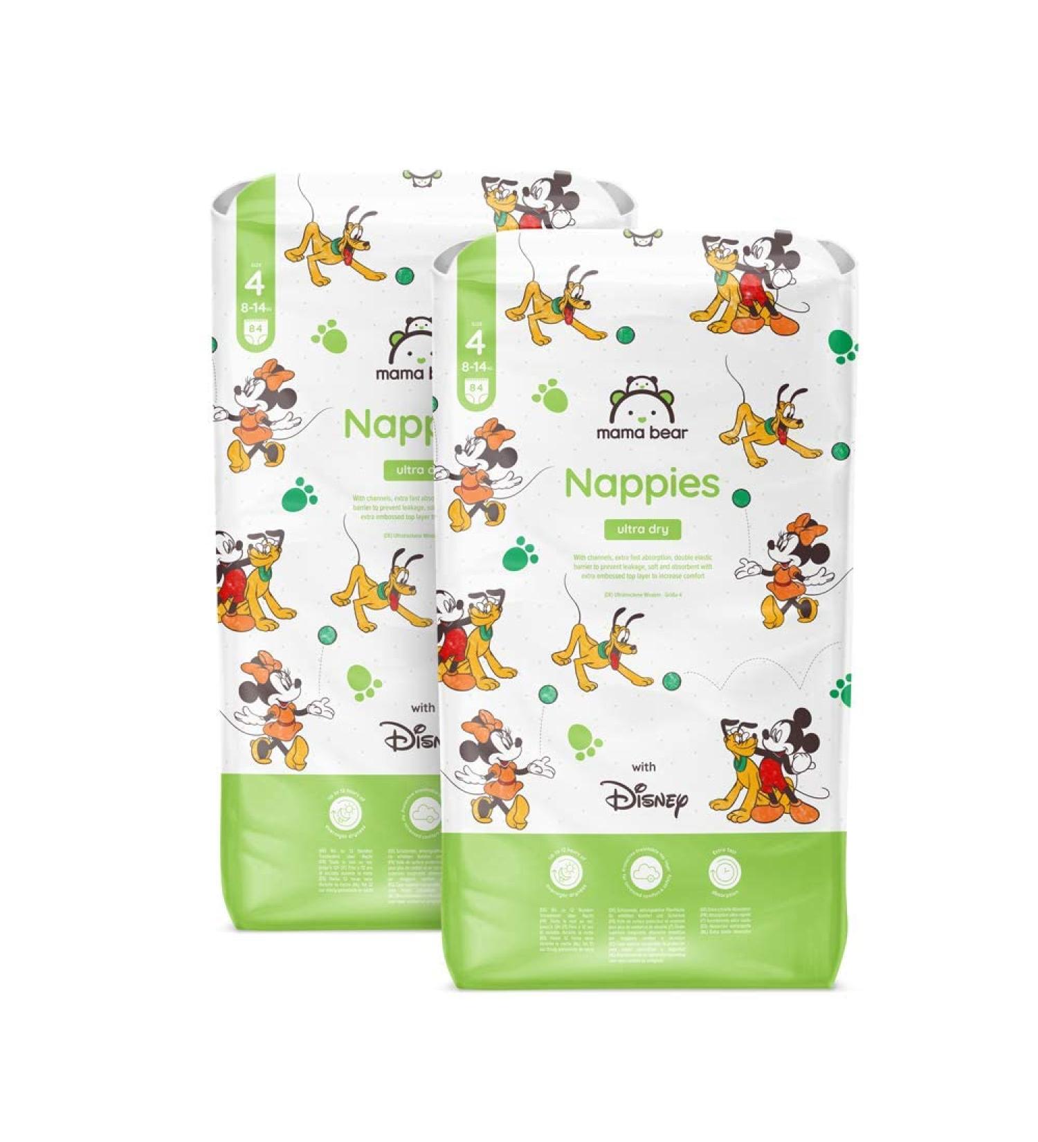 Buy Mama Bear Disney Ultra Dry Size 4 Diapers (168 Pieces) - Monthly Box | International Shipping Available - Buy Online on GoSupps.com