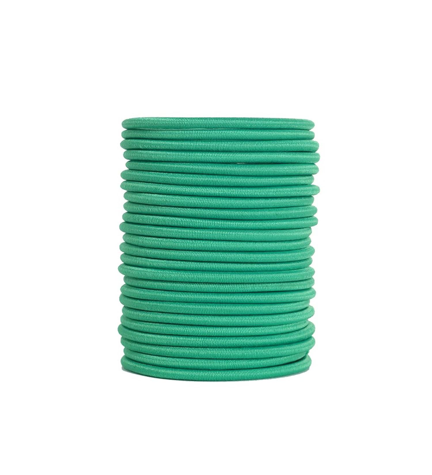 12 PCS Elastic Hair Bands 3mm Elastic Hair Ties Ponytail Holders Bulk Hair Ties No Metal Gentle Elastics for Women Men Girls Kids (Green)