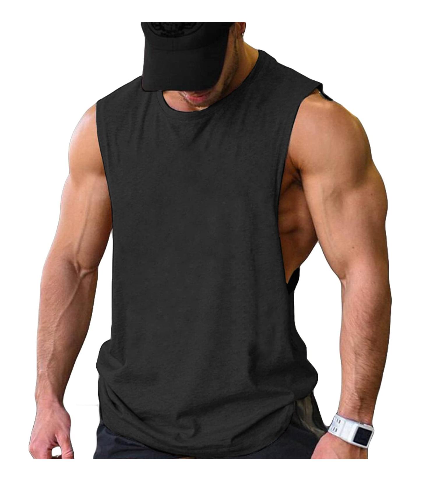 COOFANDY Men's Black Tank Top - Sleeveless Gym Bodybuilding Shirt | XL Muscle Shirt for International Shipping - Buy Online on GoSupps.com