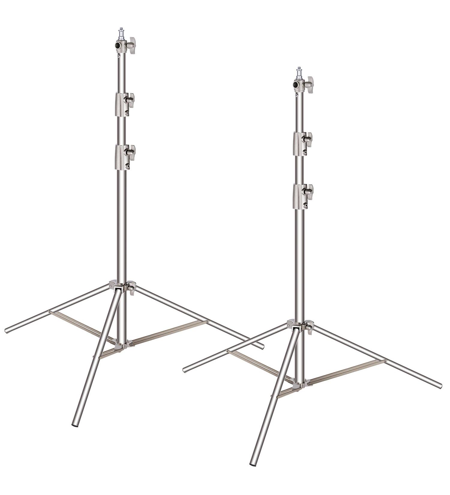 Neewer 2 Pieces Light Stand Kit  102"/260cm Stainless Steel Heavy Duty with 1/4" to 3/8" Adapter for Studio Softbox  Monolight and Other Photographic Equipment 114"/290 cm - Buy Online on GoSupps.com