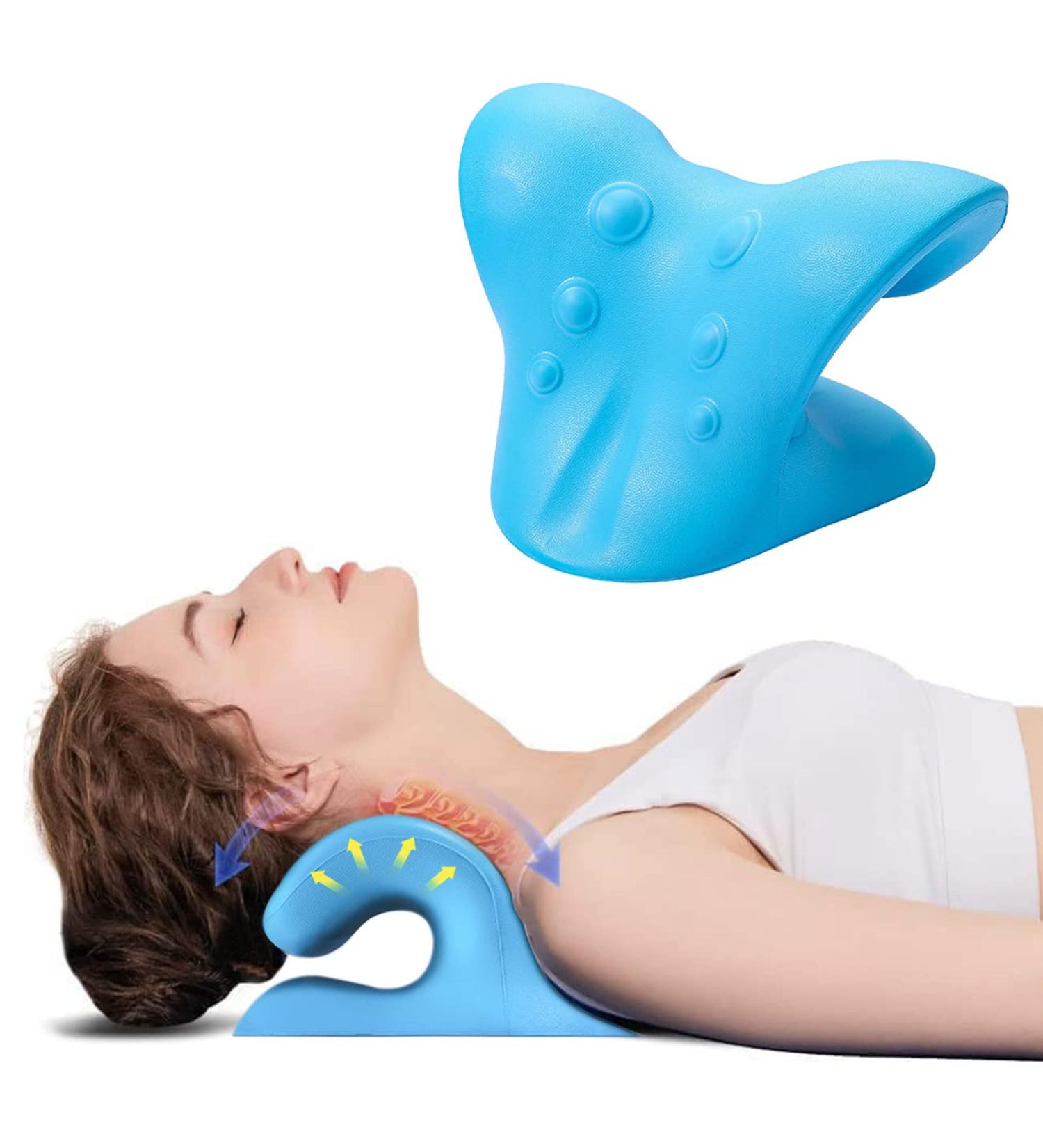 Portable Neck Extensor & Cervical Traction Device | Pain Relief for Men & Women - Adjustable Neck Massage & Posture Correction - Buy Online on GoSupps.com