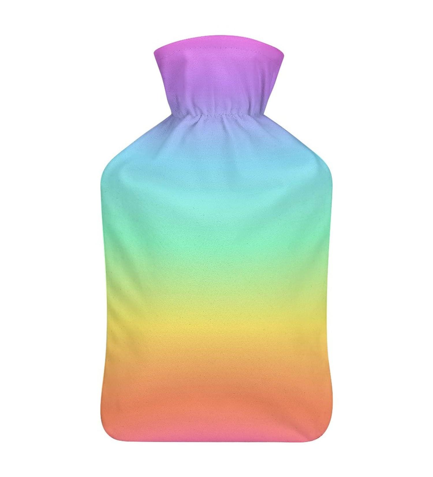 Buy Hot Water Bottle with Lid - Rainbow Rubber Hot Water Bag for Pain Relief Cramps & Cold Therapy | Fast International Shipping - Buy Online on GoSupps.com