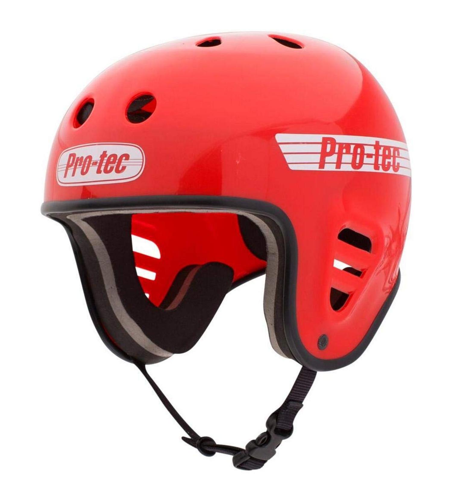 Pro-Tec Full Cut Water w/Accessory Clip (Gloss Red) Wakeboard Helmet Medium Gloss Red