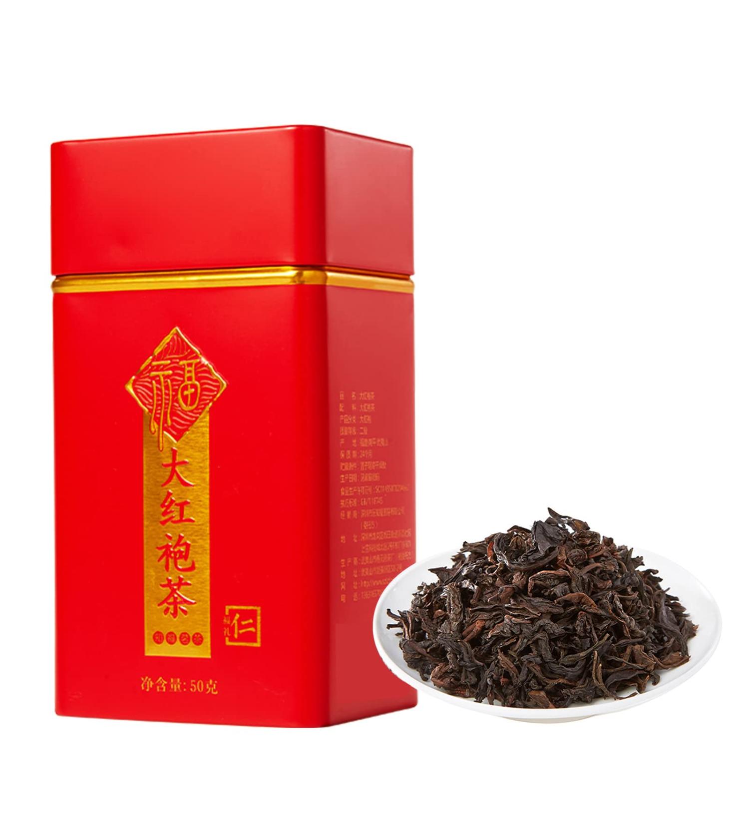  Gavigain 50g Dahongpao Tea Highly Flavored Chinese Oolong Tea Fujian Wuyi Rock Tea Dahongpao Oolong Tea Canned Da Hong Pao Tea for Tea Lovers Gift Idea for Friends and Family - Buy Online on GoSupps.com