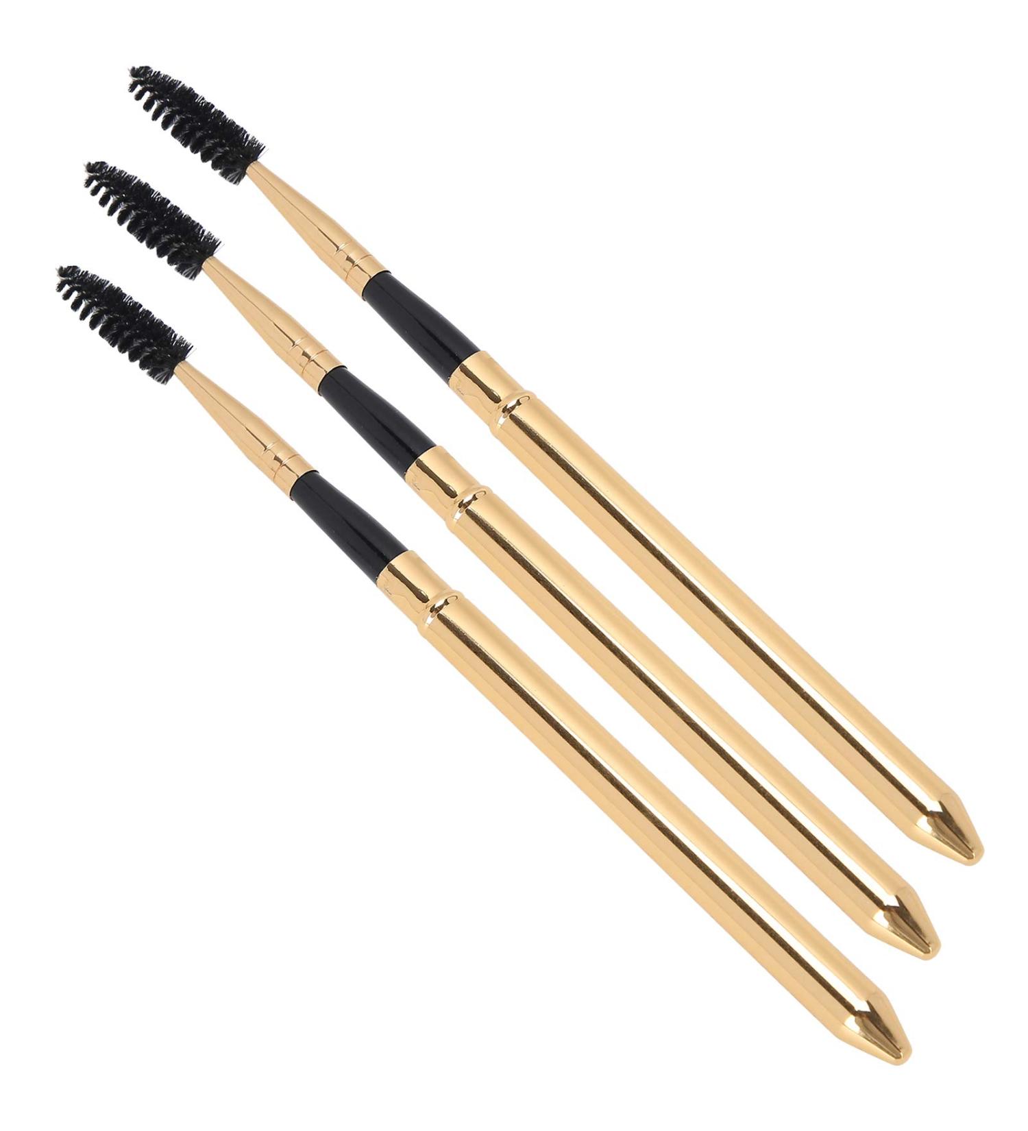Set of 3 Eyelash Brushes with Spiral Rod Design for Curling and Cleaning Eyelashes and Eyebrows - Buy Online on GoSupps.com