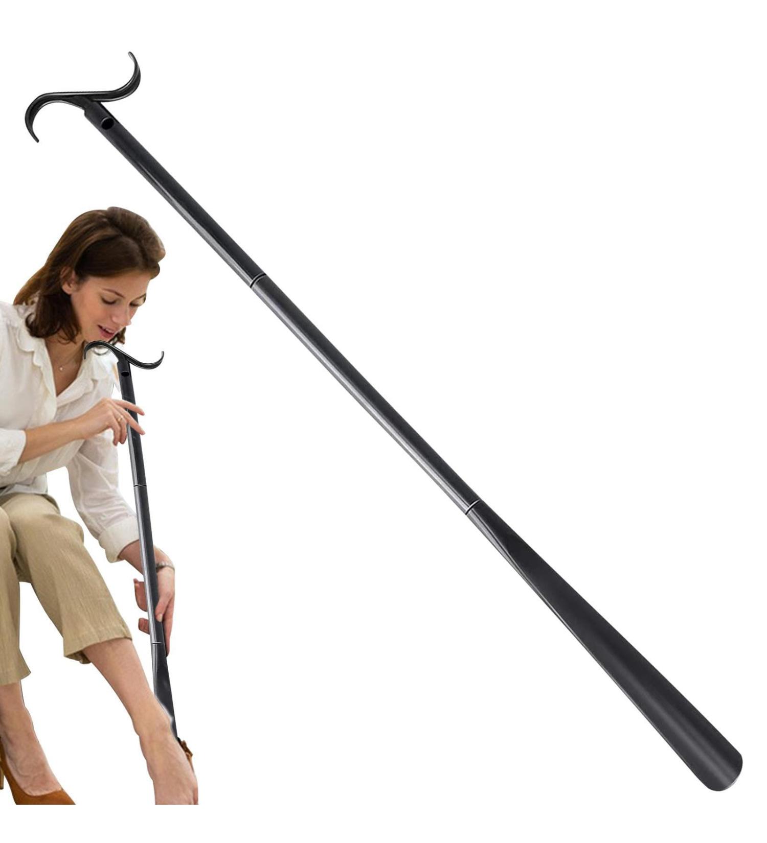 Visiblurry Sock Helpers for Seniors | Multifunctional Sock Aid Device with Shoe Function & Removable Hooks - Easy Dressing for Uncomfortable Legs (Black) - Buy Online on GoSupps.com