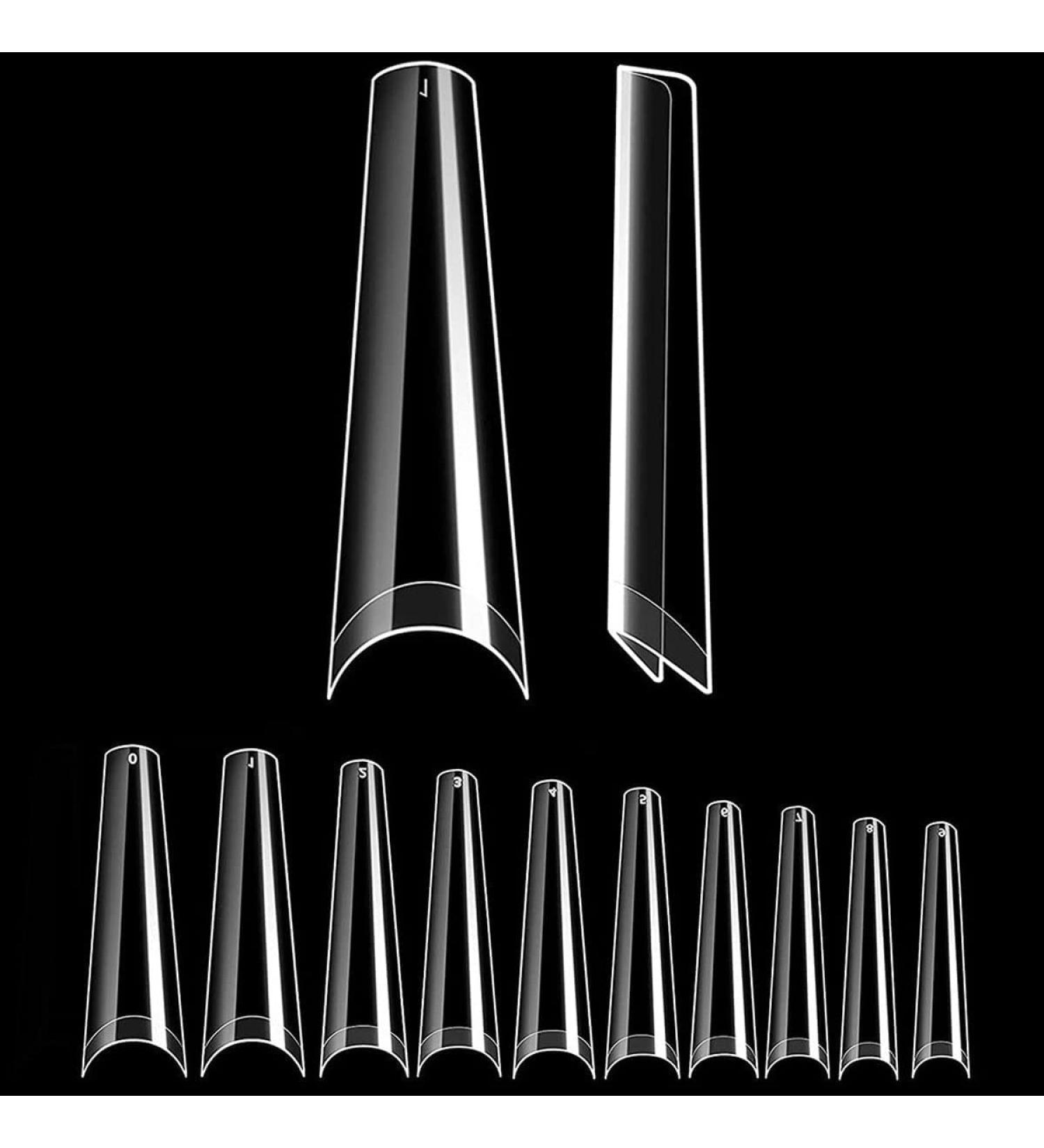 500 XXL Ballerina Tips Clear - Premium Nail Extensions for Gel & Acrylic | International Shipping - Buy Online on GoSupps.com