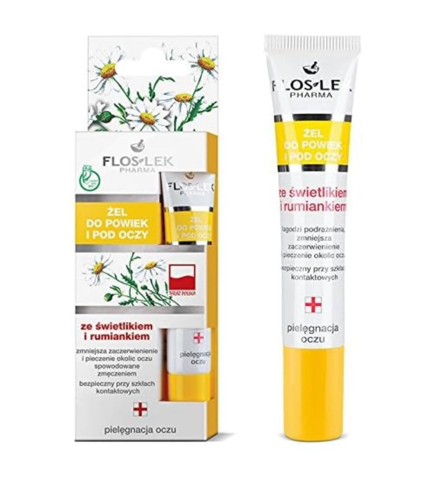 FLOSLEK Cover and Under Eye Gel with Eye Protection and Champagne 15 ml