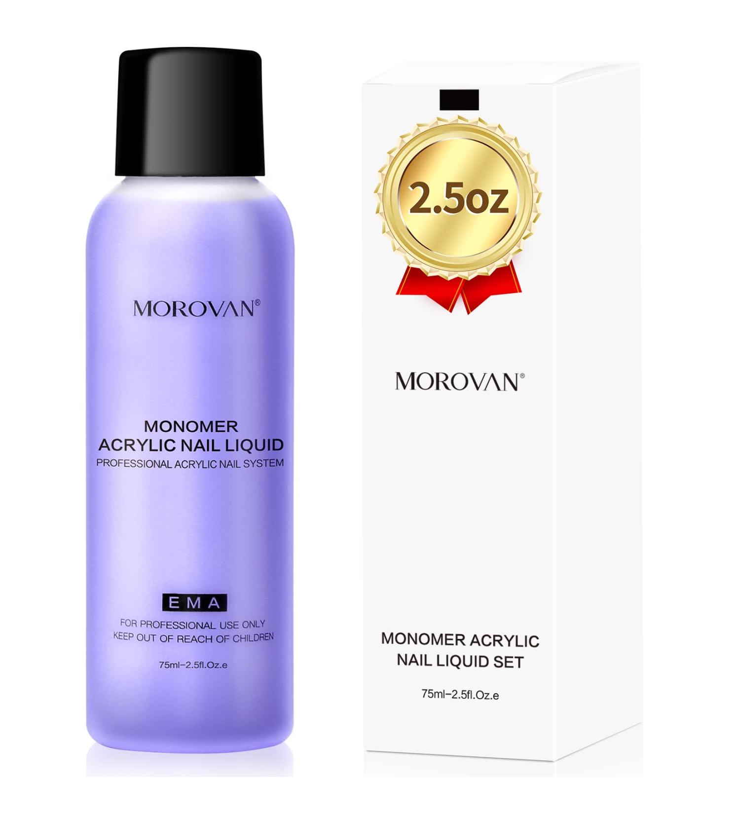 75ml Professional Acrylic Nail Liquid Monomer for Nail Extensions - Non-Yellowing Formula for Carving & Beginners Kit - Buy Online on GoSupps.com