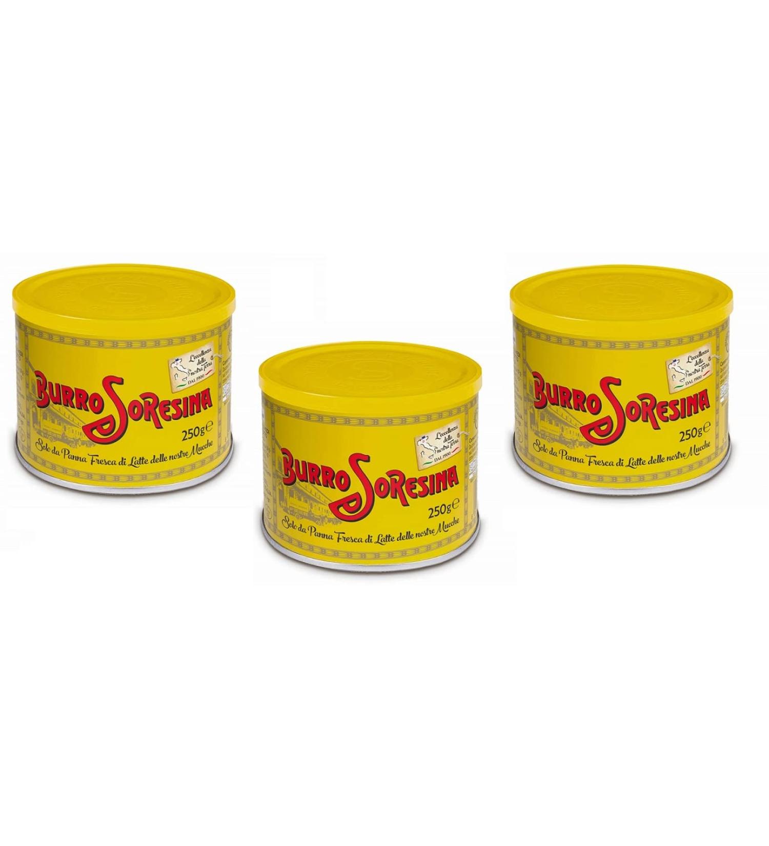 3x Latteria Soresina Burro Butter - Authentic Italian Fresh Milk Cream | 250g Tin - Premium eCommerce - Buy Online on GoSupps.com