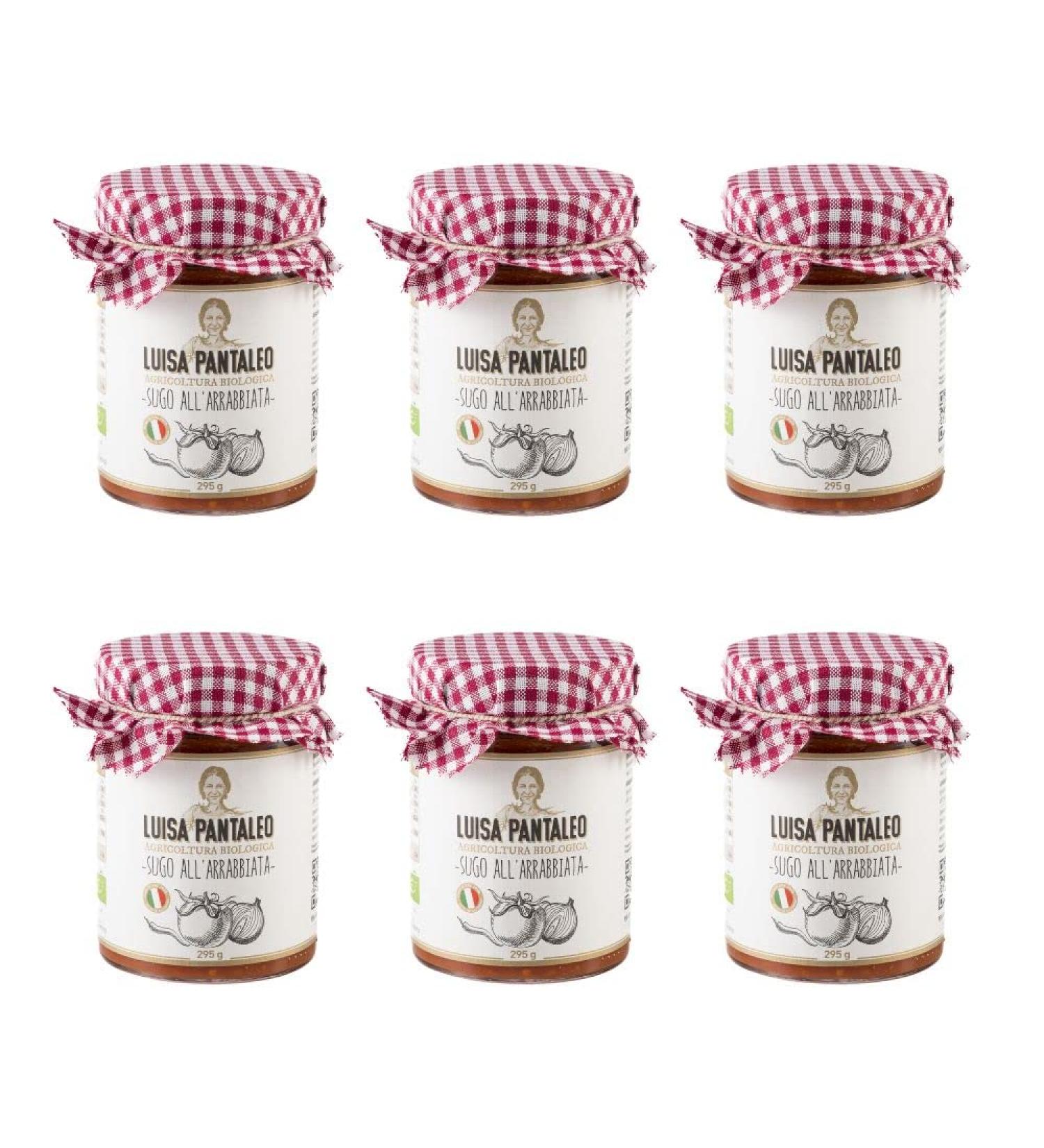 Pantaleo Agricoltura Luisa Pantaleo Organic AllArrabbiata Sauce 6 jars of 295 g 100 Made in Italy without preservatives low fat condiment for pasta - Buy Online on GoSupps.com