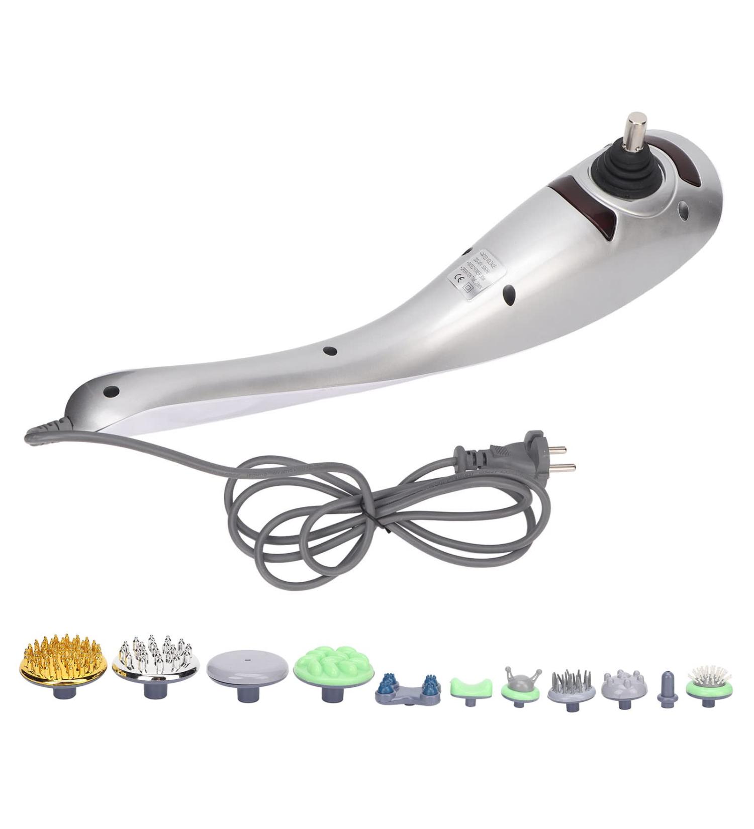 Handheld Body Massager - Long Grip Deep Tissue Relief Device with 11 Massage Heads (EU) | Boost Comfort & Relieve Fatigue - Buy Online on GoSupps.com