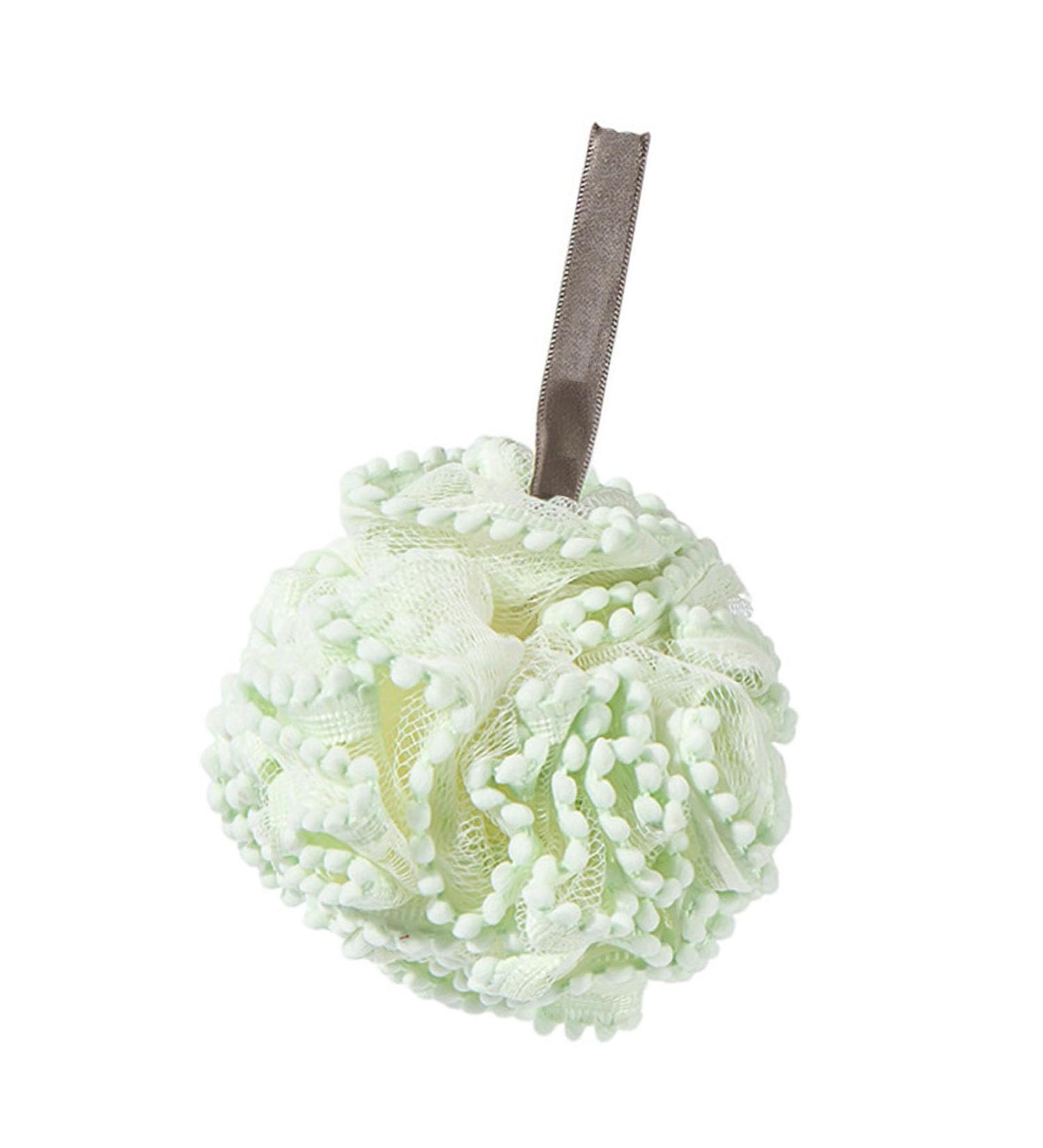 Buy Soft Exfoliating Bath Mesh Sponge - Large Green Shower Ball for Men & Women - Rich Dense Foaming - Buy Online on GoSupps.com