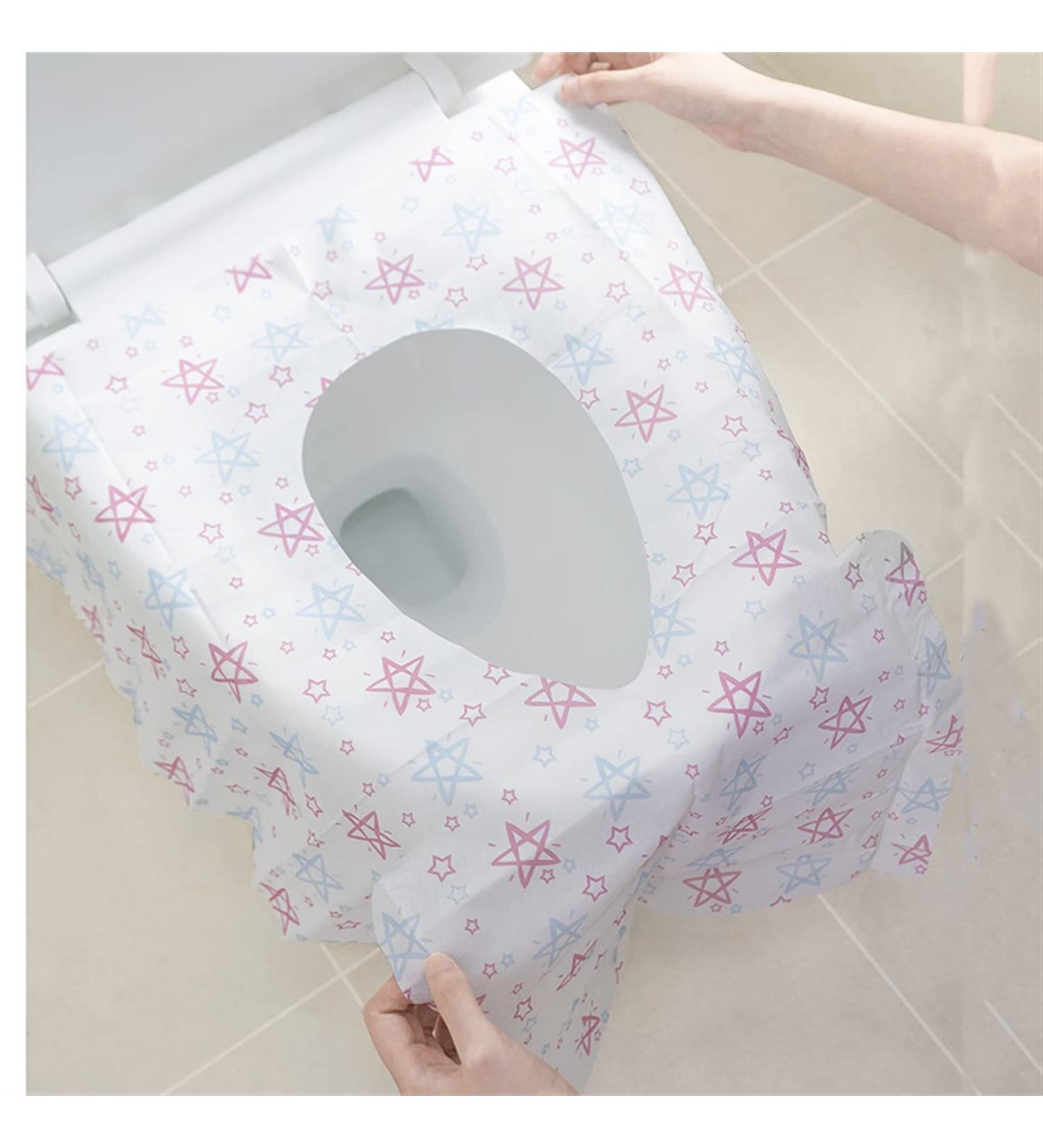 BREAUX 10Pcs Non-Woven Toilet Seat Simple Disposable Paper Toilet Paper Pad Safe Clean Camping Travel Toilet Cushion Bathroom Supplies Toilet seat 10Pcs star - Buy Online on GoSupps.com