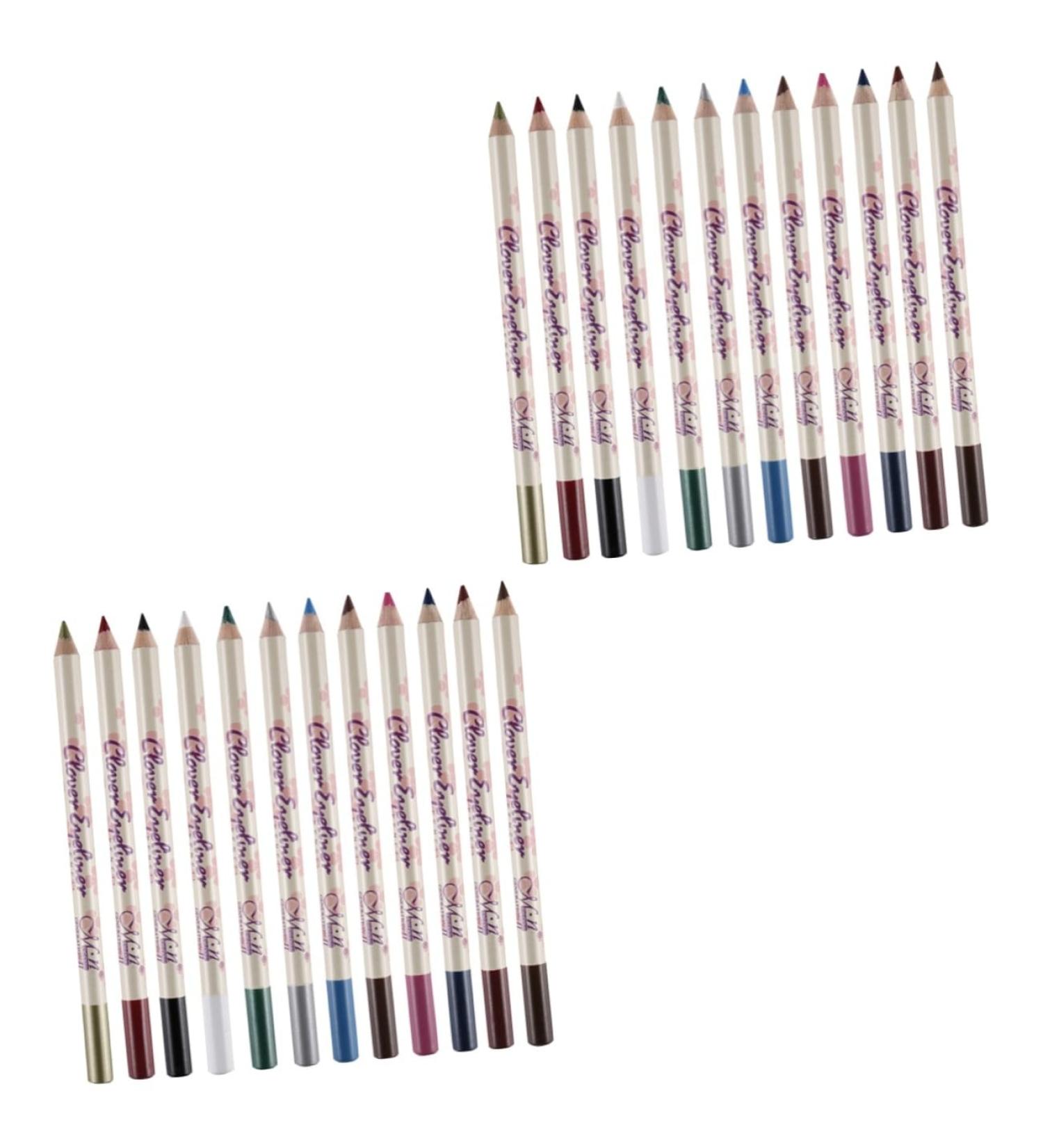 Mipcase 24 Pcs Brown Eye Liner Pencil Black Pencil Eyeliner Pen Lip Liner Eye Shadow Stick Miss Water Proof 1 count (Pack of 1) As Shownx2pcs - Buy Online on GoSupps.com