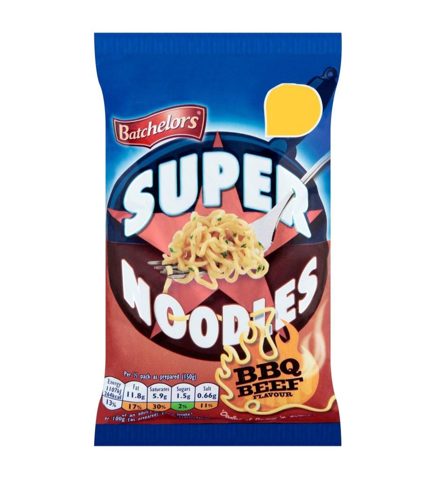 Batchelors Batchelors - Super Noodles - BBQ Flavored Sauce - Pack of 2 x 100g Bags
