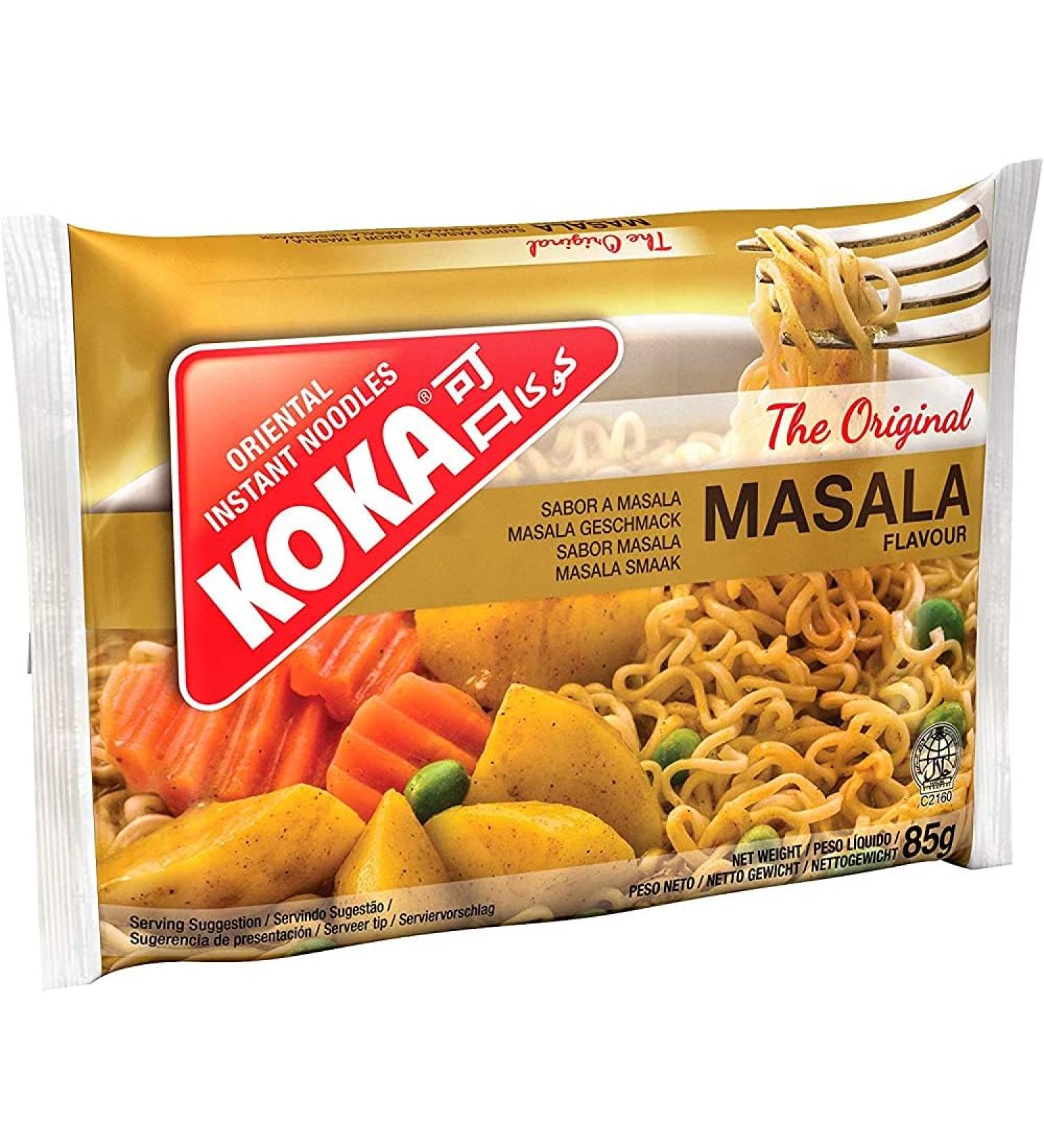 Koka Oriental Style Instant Noodles | Masala Flavour | Snack or Meal Accompaniment | Ready in 2 Minutes | 85g (Pack of 30) - Buy Online on GoSupps.com