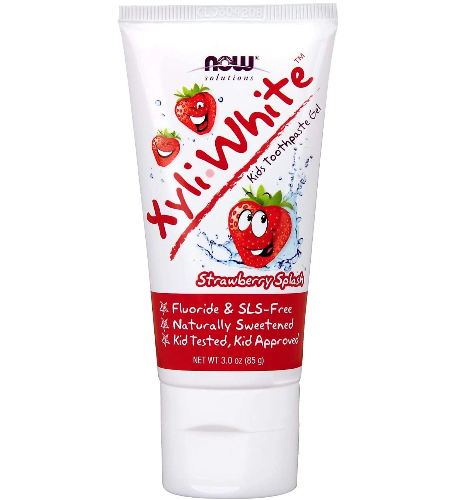Now Foods XyliWhite Kids Toothpaste Gel, Strawberry Splash - 3 oz | Natural Dental Care - Buy Online on GoSupps.com