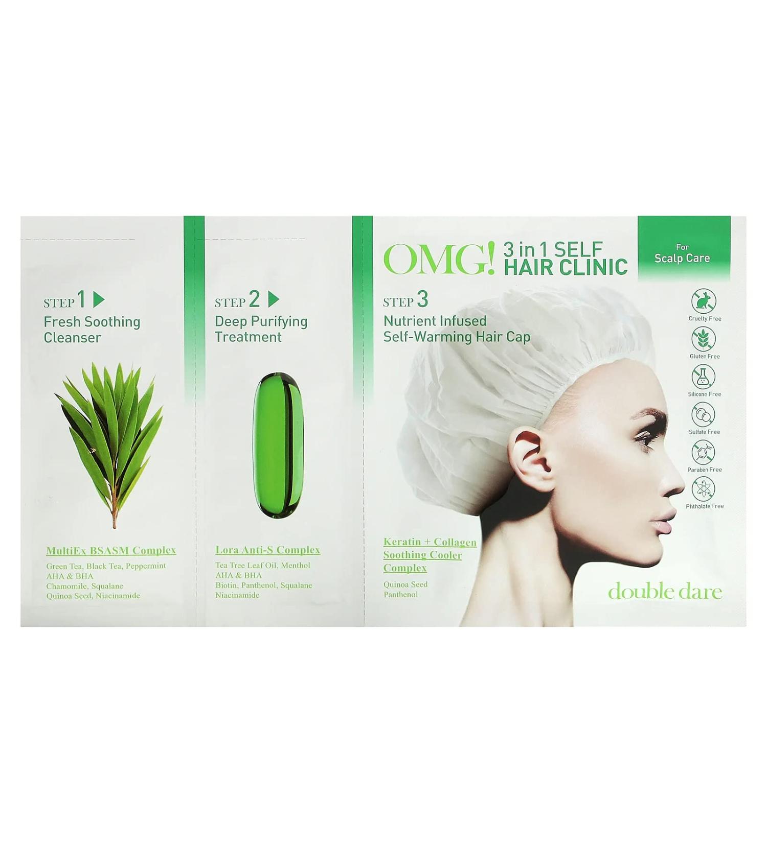 Double Dare OMG! 3-in-1 Self Hair Clinic For Scalp Care 3 Step Kit
