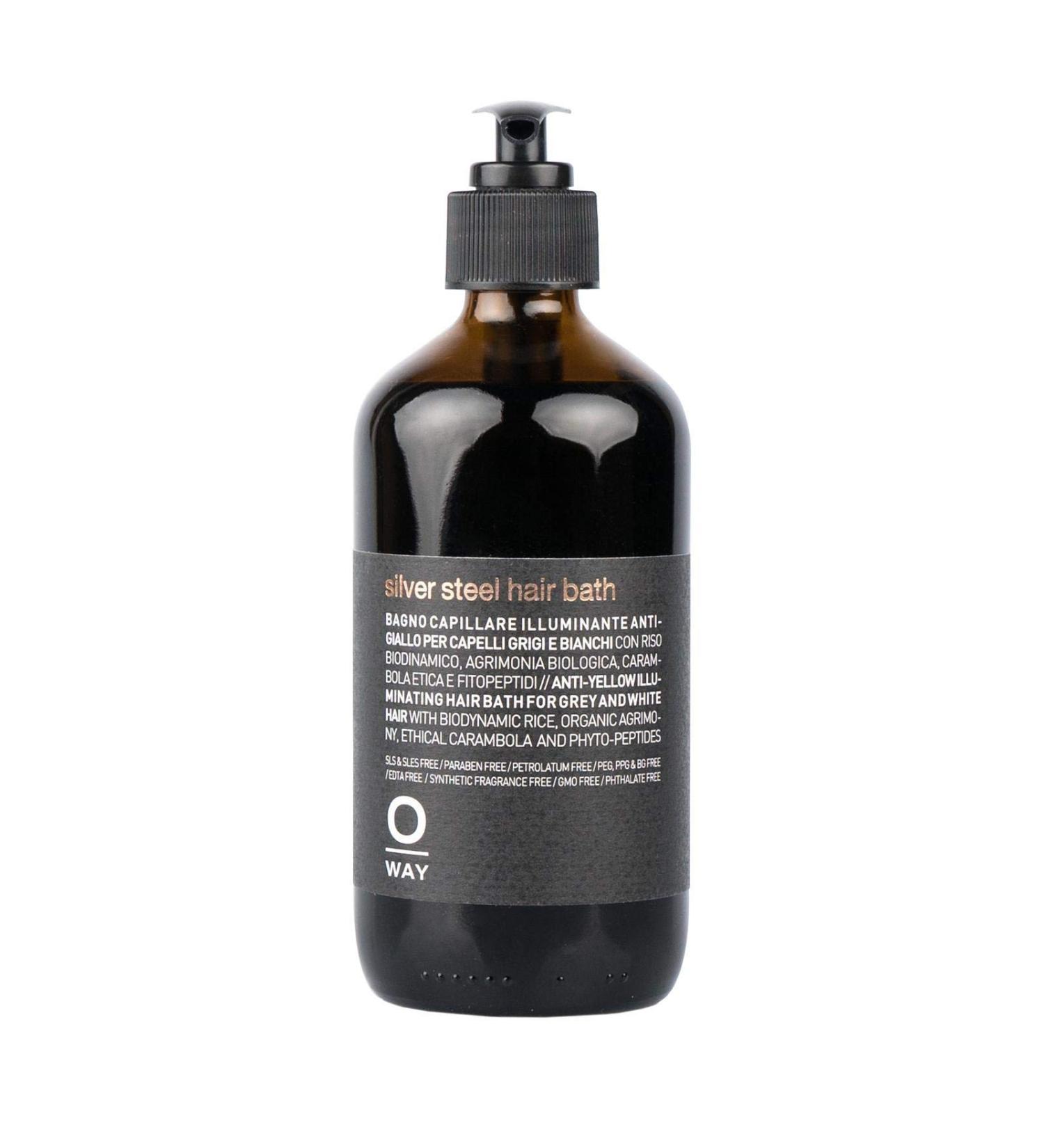 OWAY Silver Steel Hair Bath Shampoo 8 oz