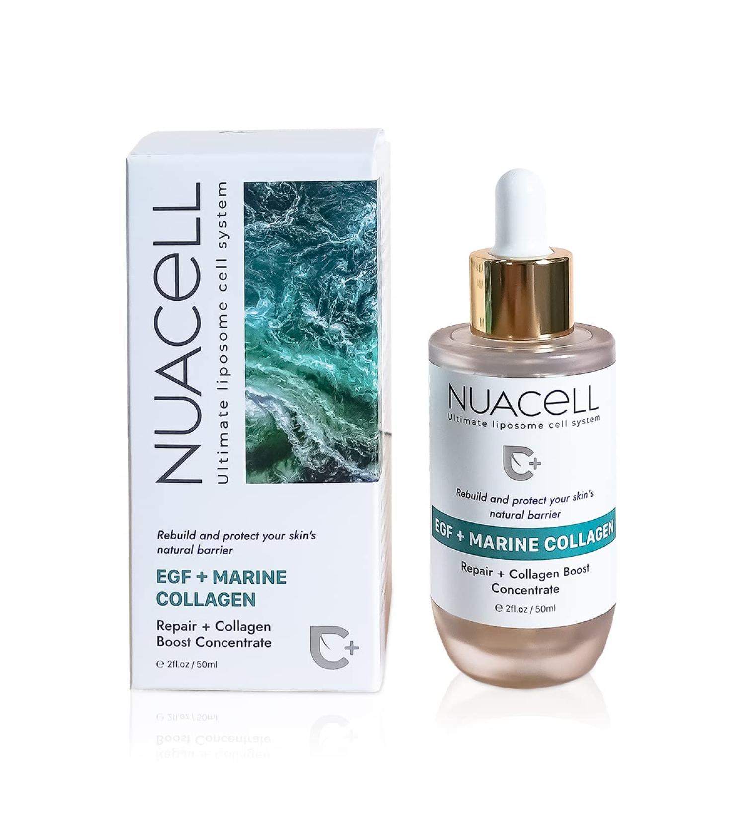 NUA Cell EGF Marine Collagen Boost Serum | Galactomyces & Beta Glucan 2fl.oz - Anti-Aging Skincare for Radiant Skin - Buy Online on GoSupps.com