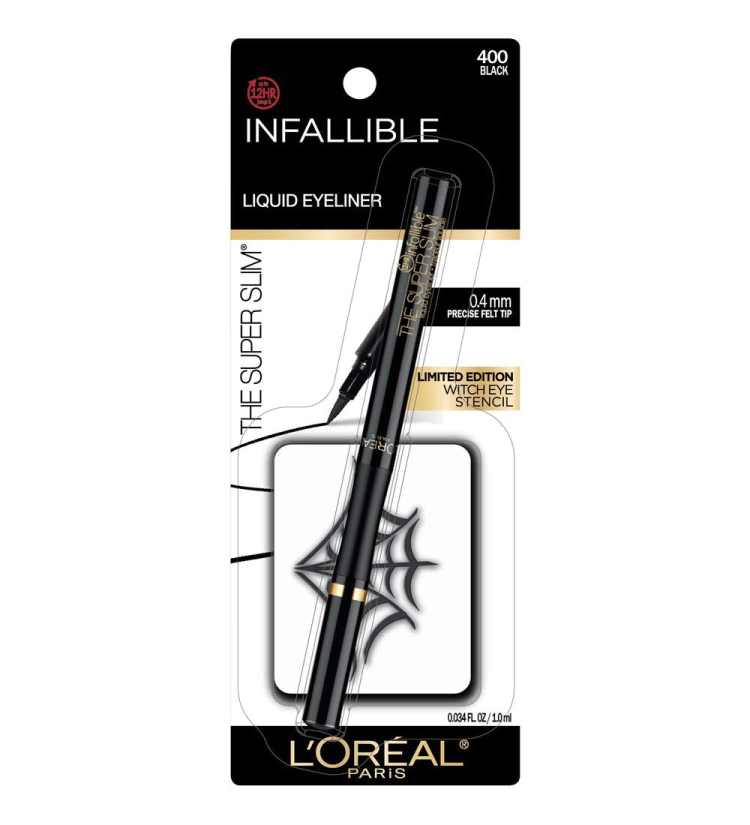 L'Or al Paris Infallible Super Slim Liquid Eyeliner with Witch Eye Stencil - Halloween Makeup Kit - Buy Online on GoSupps.com