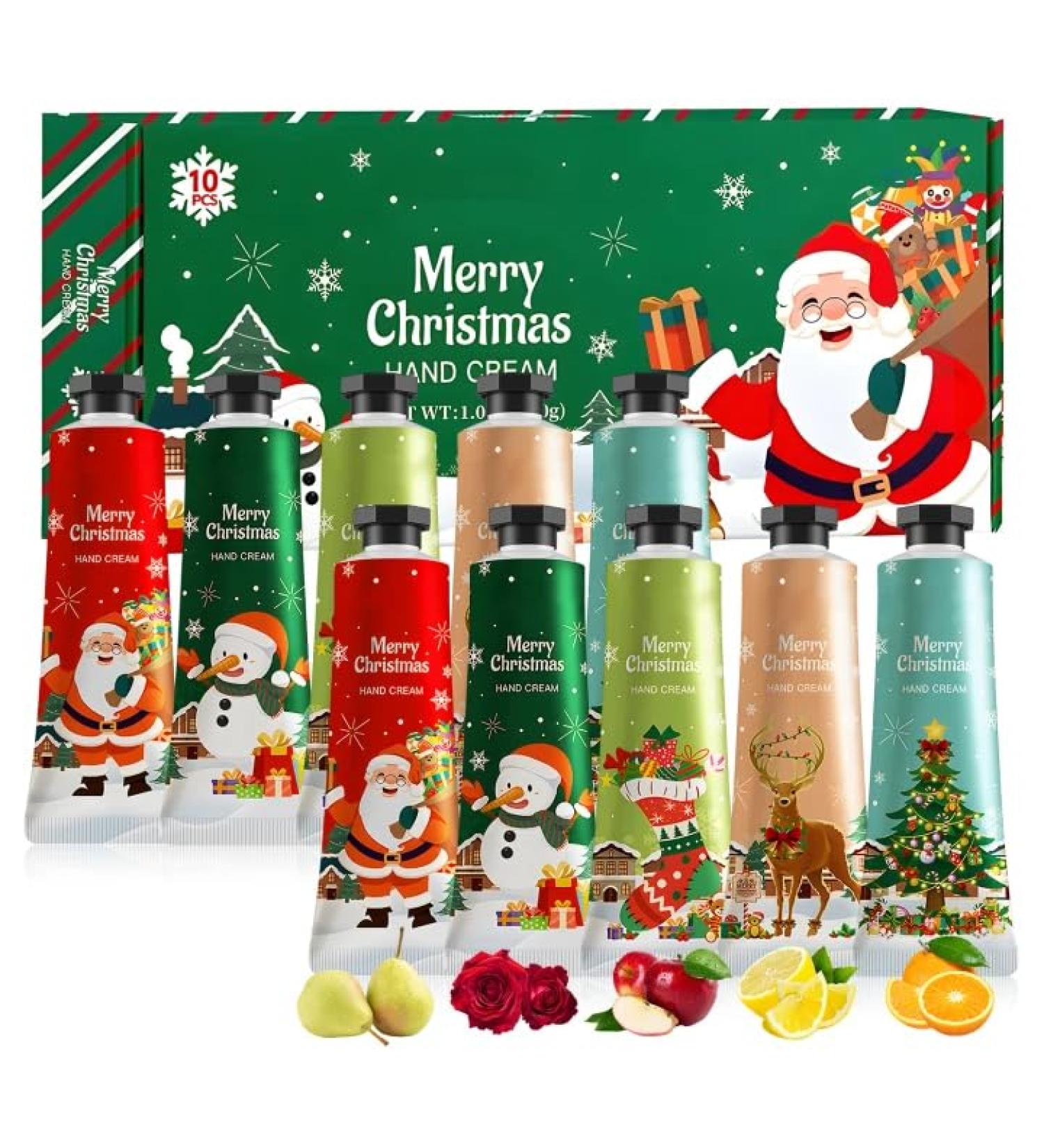 AllisWay Hand cream for Christmas hand cream mini moisturizing hand care prevents roughness of the hands suitable for dry hand skin suitable for men and women 30 g x 10 - Buy Online on GoSupps.com