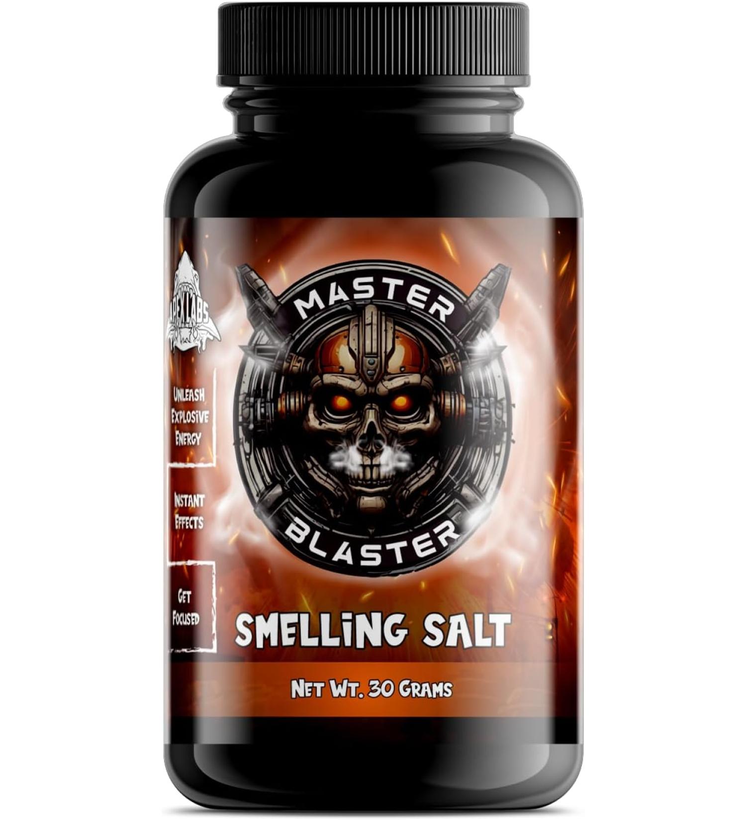 Smelling Salts Powerlifting Smelling SaltBottled -Masterblaster- Strong Ammonia Inhalant for Athletes Apex Labs, 30 Grams - Buy Online on GoSupps.com